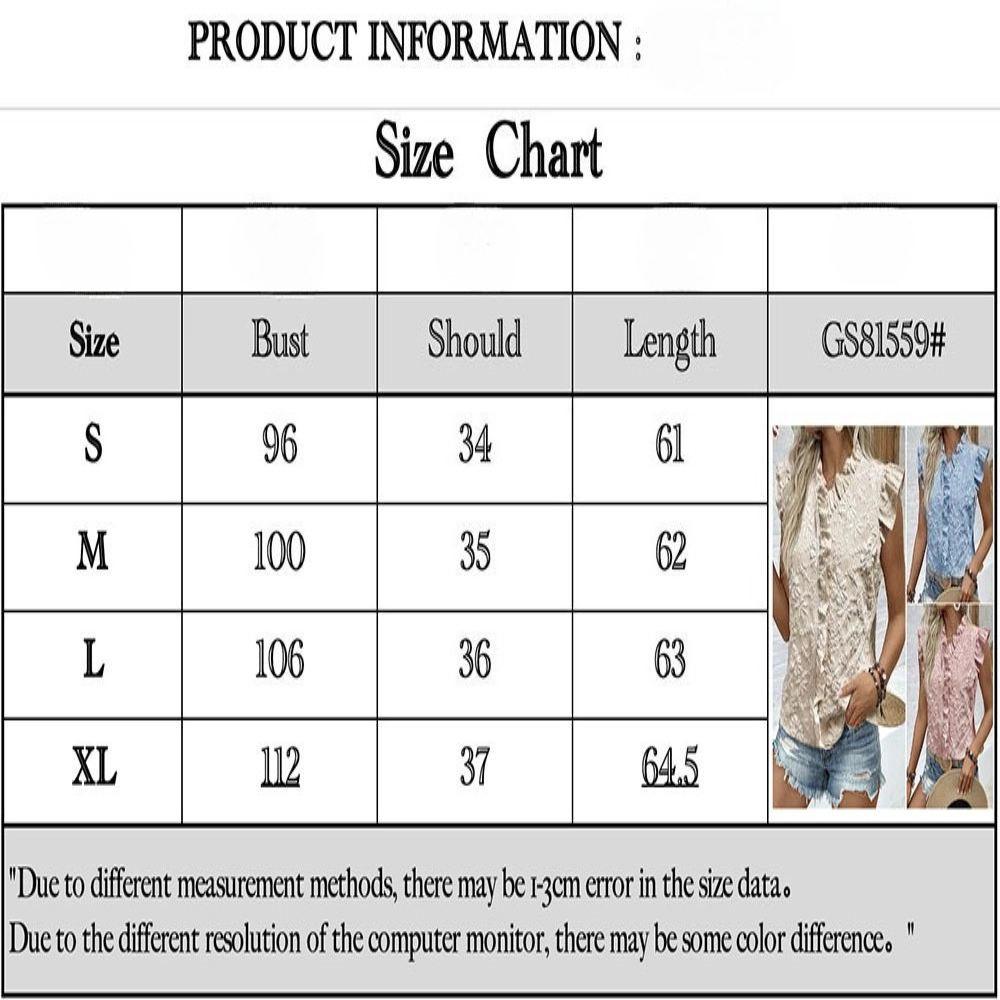 Enchanted Funland Womens Floral Jacquard Ruffle Cap Sleeve Collar Casual Tops