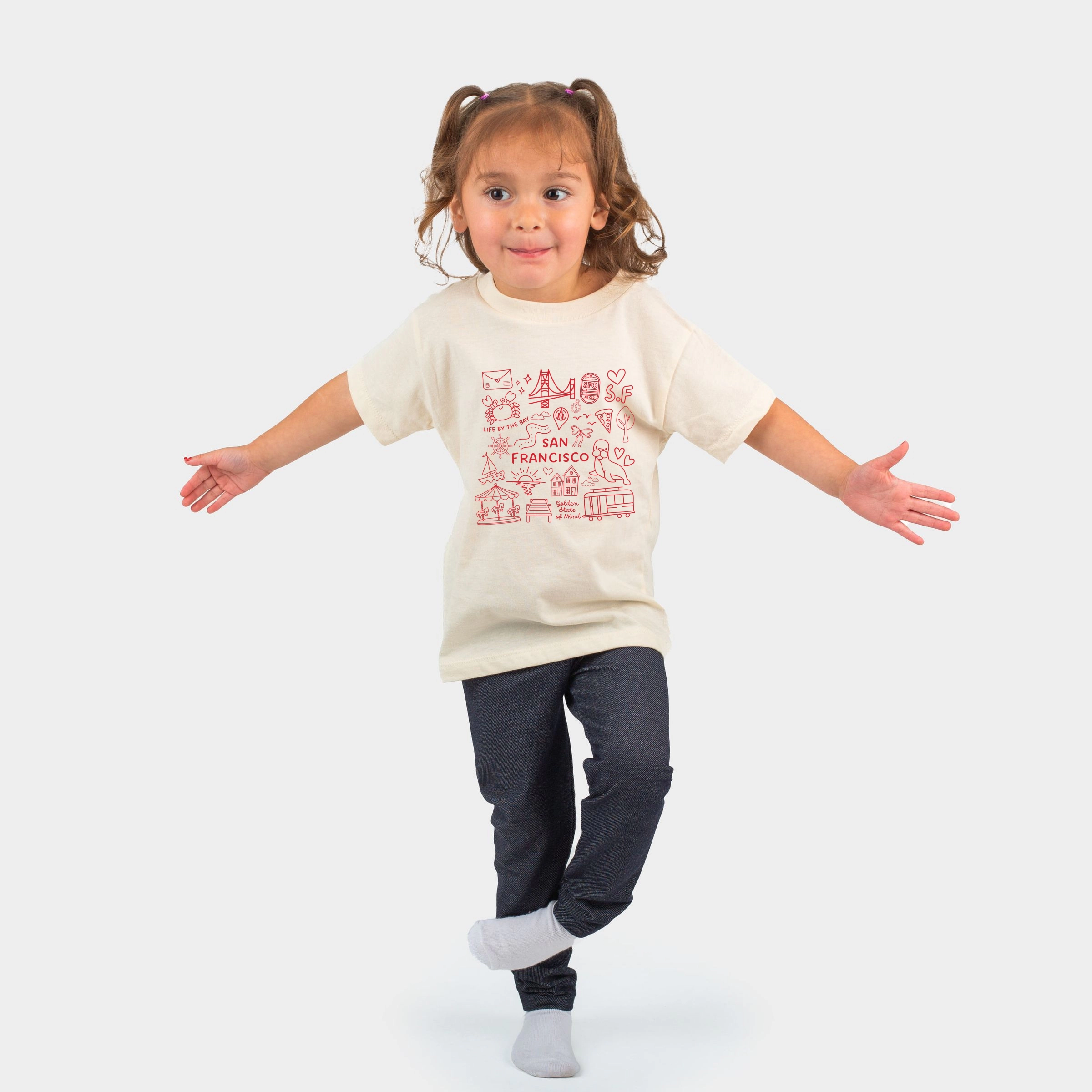 The Juniper Shop - Toddler Short Sleeve Graphic T-Shirt San Francisco Sketched