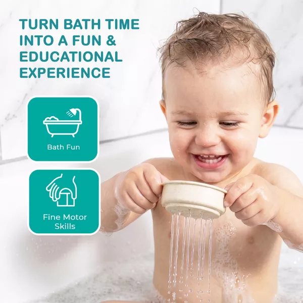 Sperric Baby Bath Stacking Cups Toy for Toddlers, Baby Bath Toys for Kids, Educational Water Toys for Early Learning