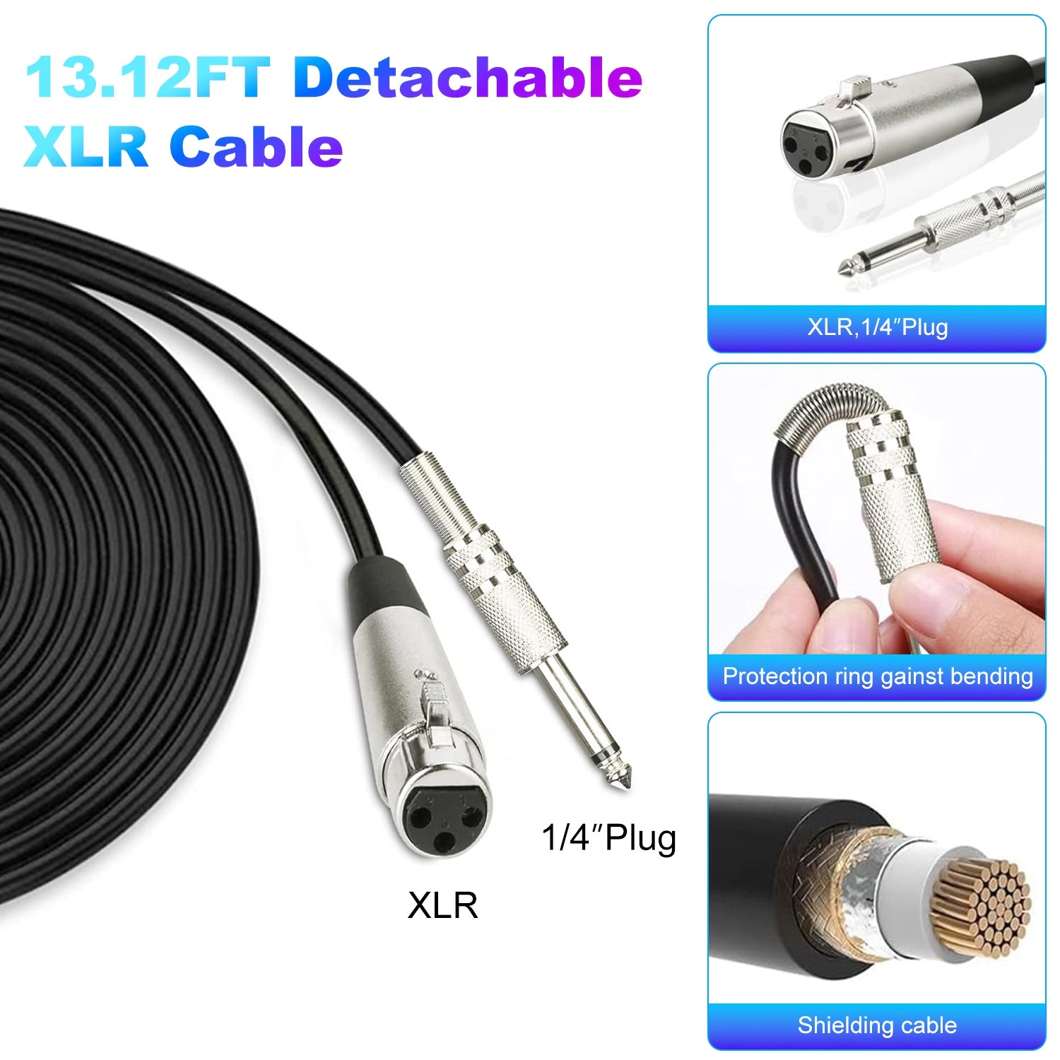 GBruno Cardioid Dynamic XLR Microphone With Cable
