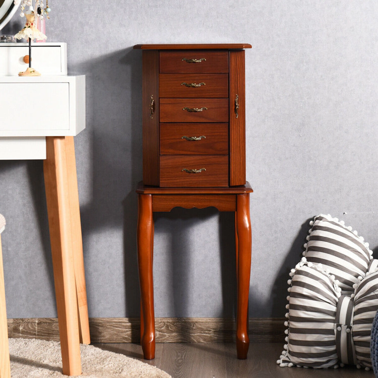Hivvago Large Storage Capacity Jewelry Cabinet with 5 Drawers