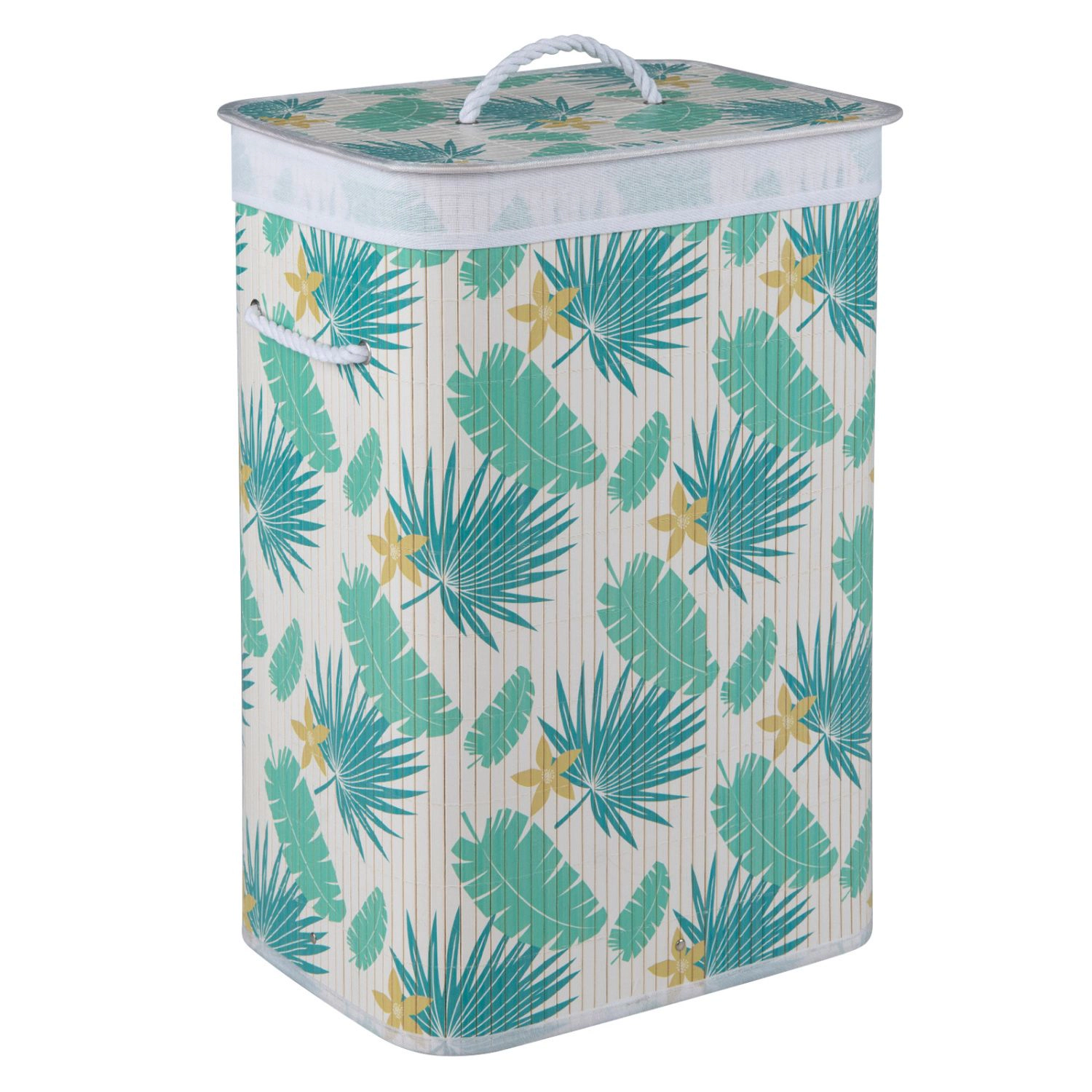 SlickBlue Wicker Laundry Hamper with Lid, Liner Bag and Carry Handles