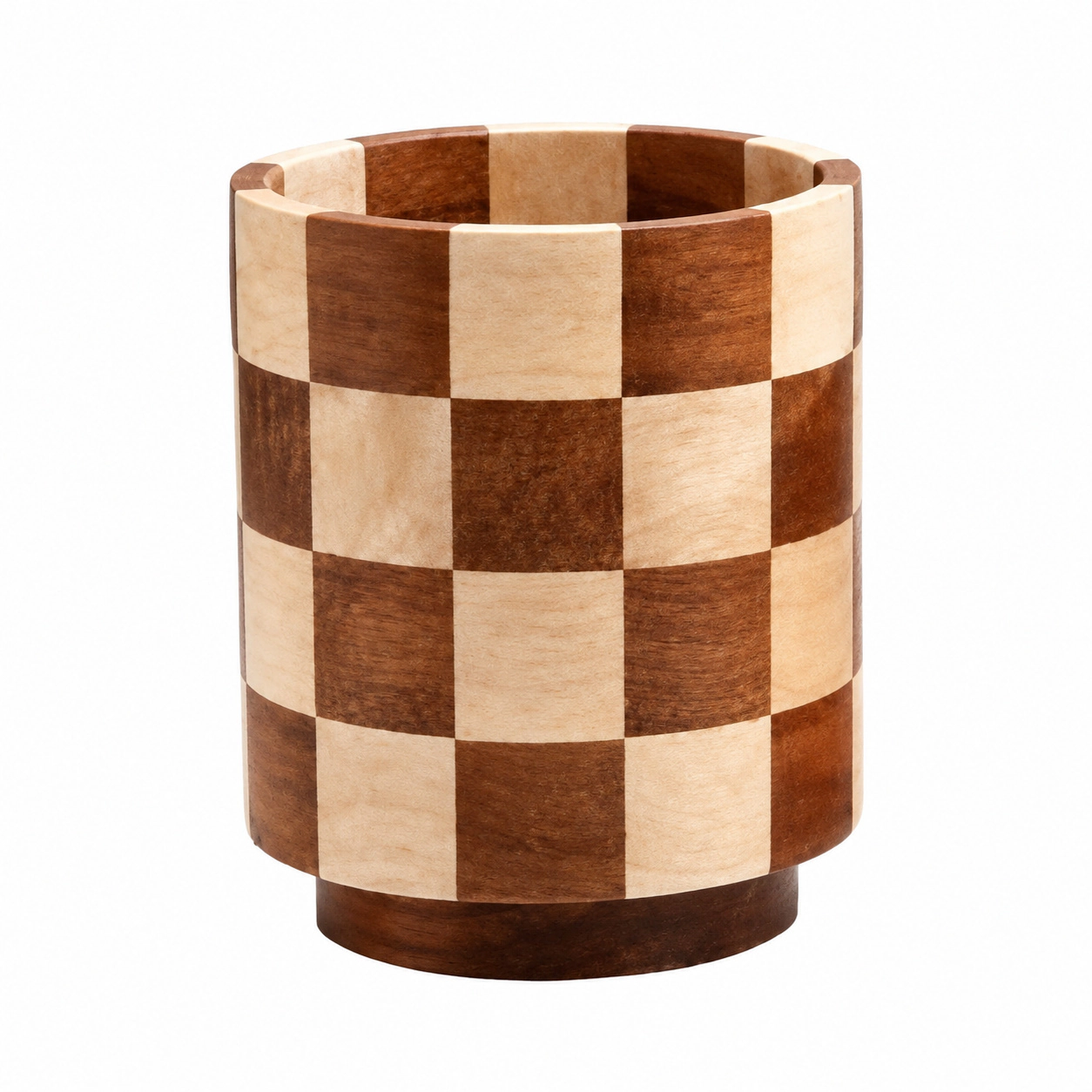 WZK 360 Rotating Acacia Wood Kitchen Utensil Holder
