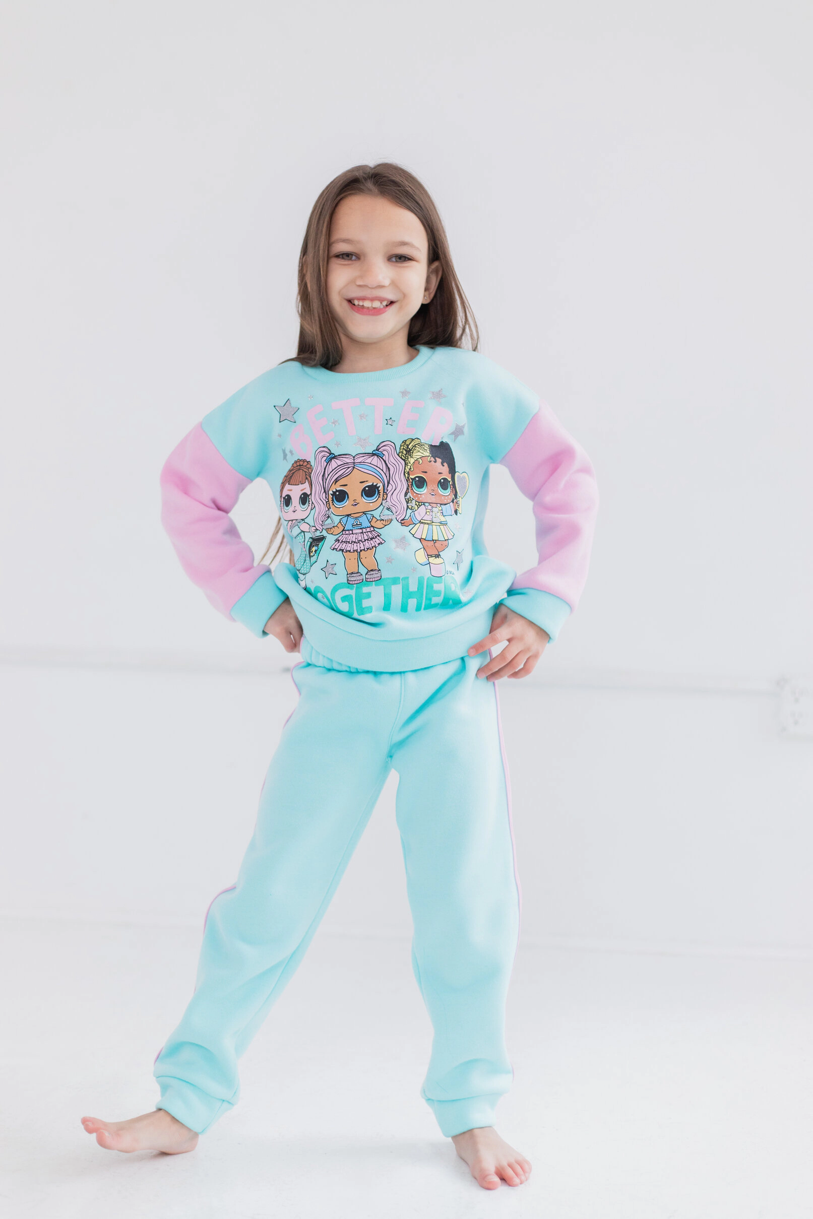 L.O.L. Surprise! Girls' 2-Piece Fleece Sweatshirt and Pants Set