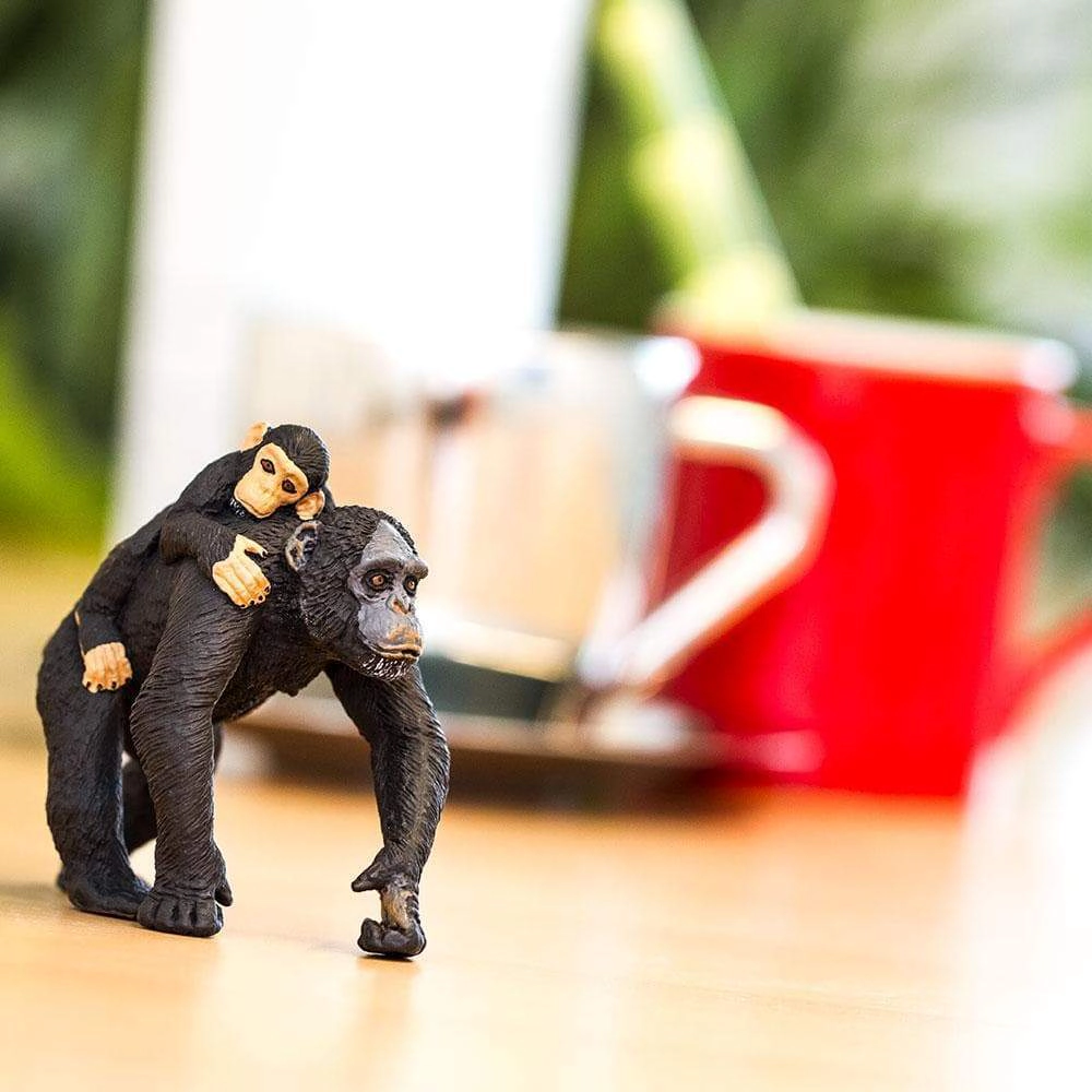 Safari Ltd. - Chimpanzee with Baby Kids Toy Figure
