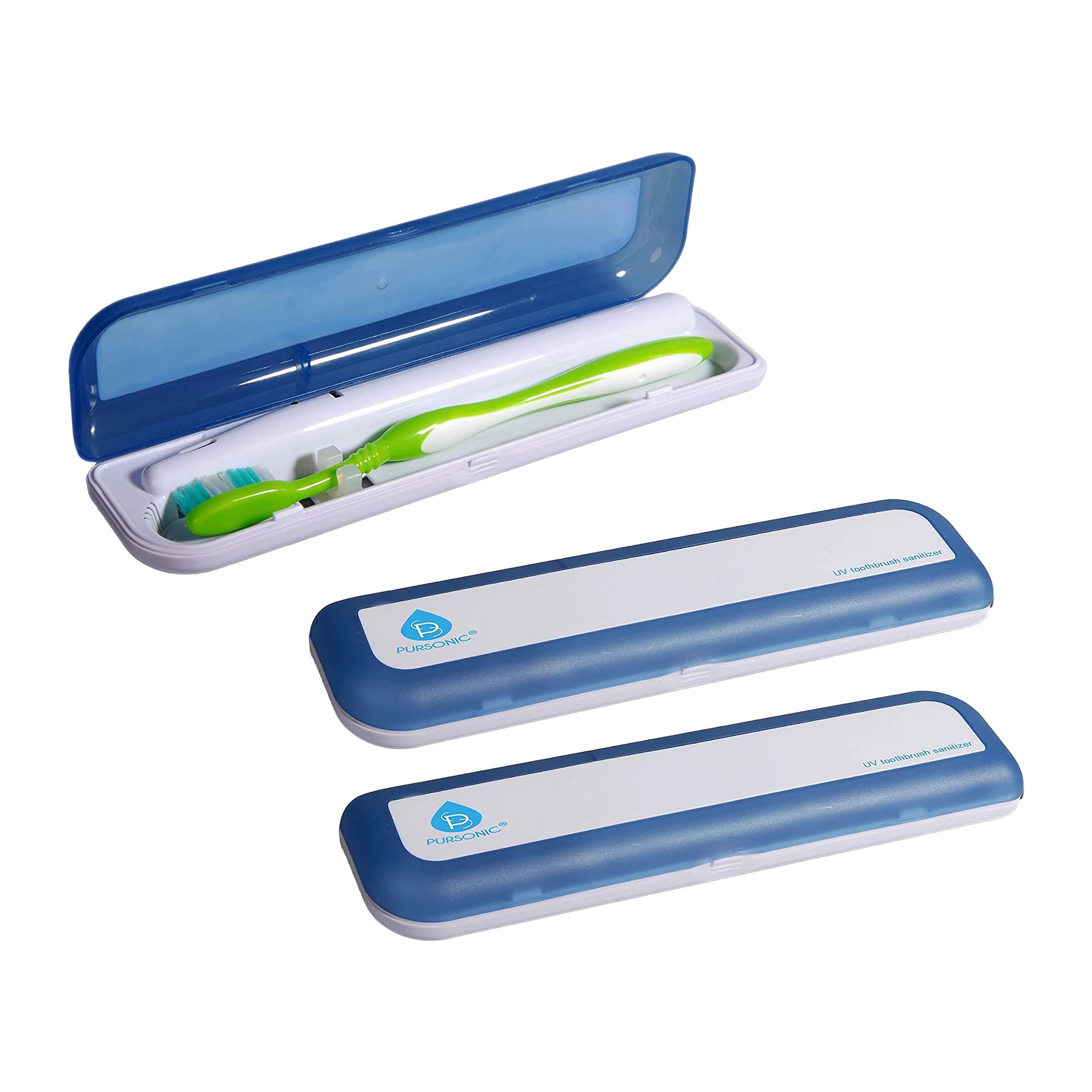 Pursonic Unisex 3-Pack Portable UV Toothbrush Sanitizer Bundle – Compact Protection for a Cleaner Smile