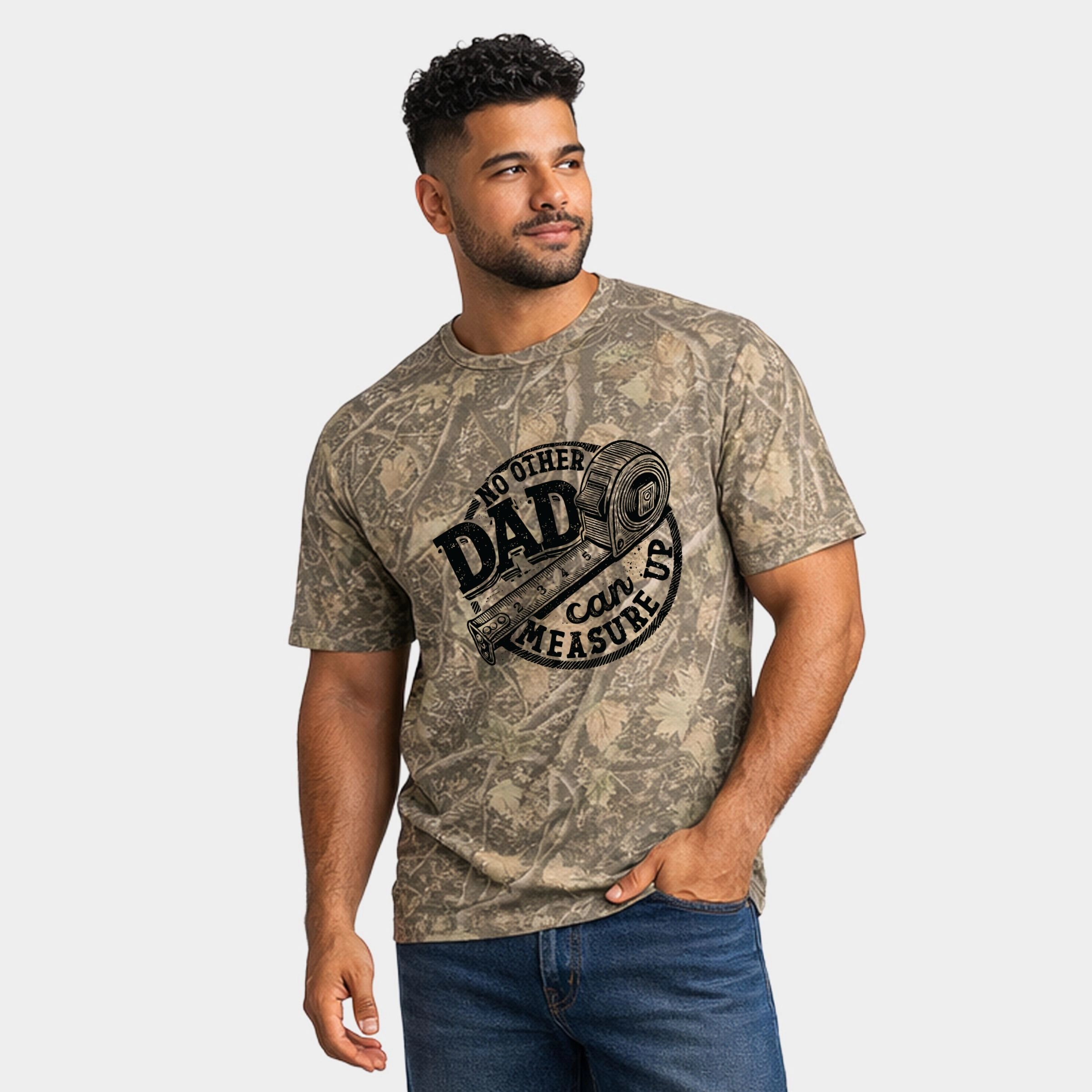 Simply Sage Market - Men's Heavyweight Camo Tee No Other Dad Can Measure Up