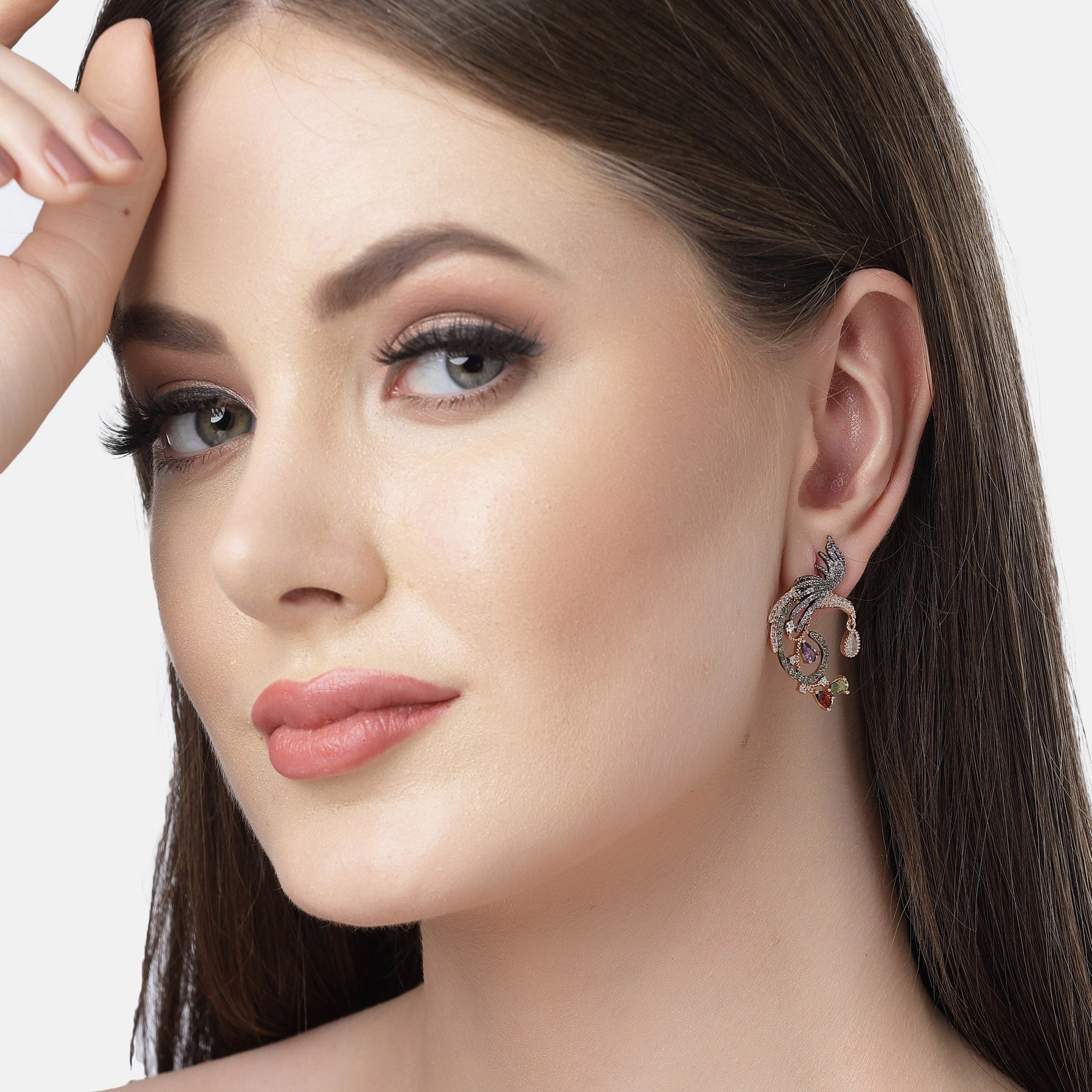 AGP PARIS Womens Diva Cubic Zirconia Modern Eagle Drop Earrings