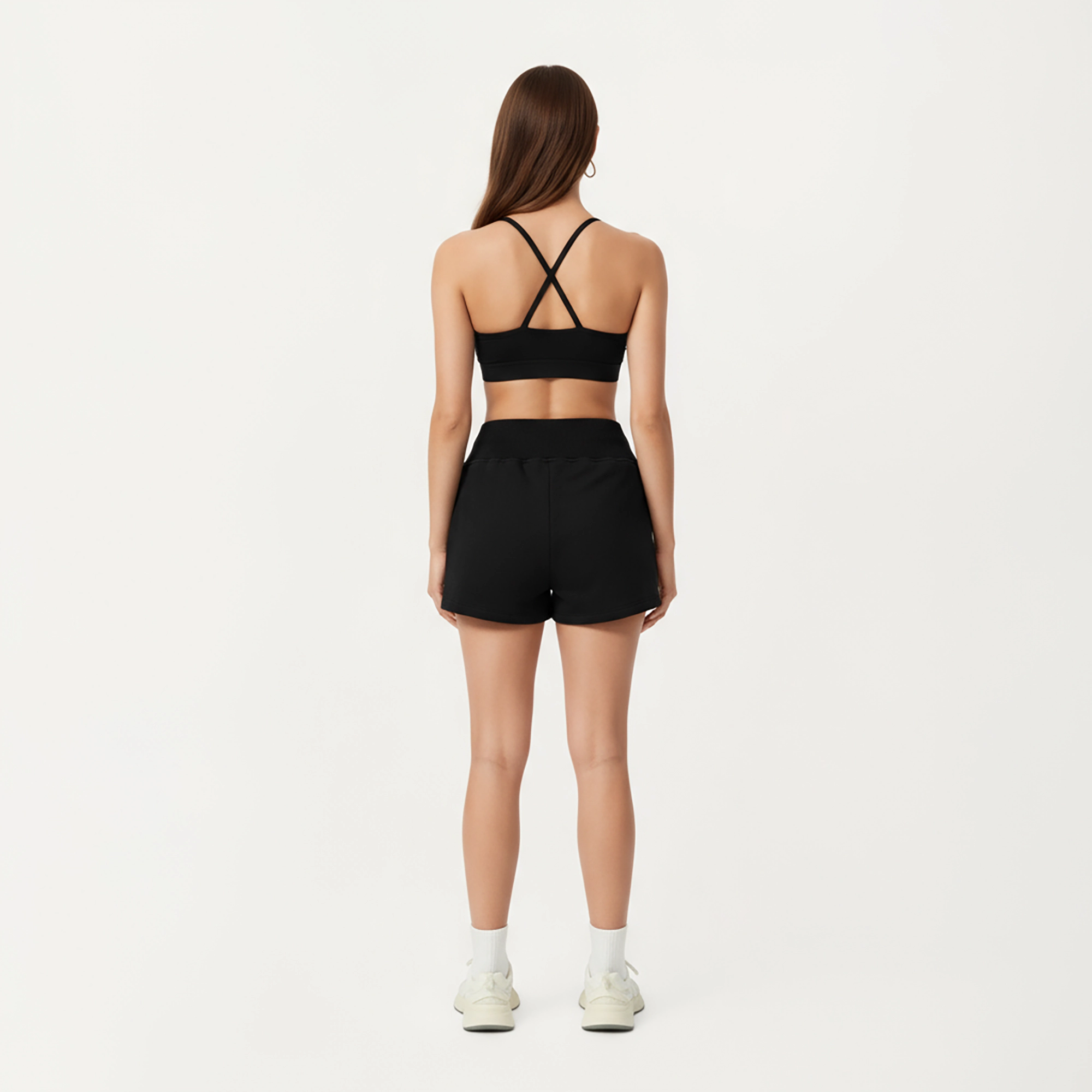 Anna-Kaci Women's High-Waist Drawstring Athletic Shorts with Soft Stretch Fabric and Side Pockets