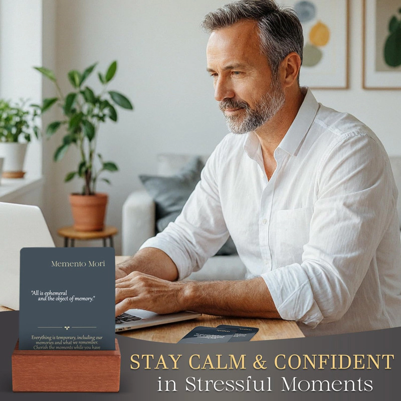 QUOKKA Stoicism Daily Desk Calendar – Inspirational Quotes & Reflection Prompts for Mindfulness and Self-Improvement