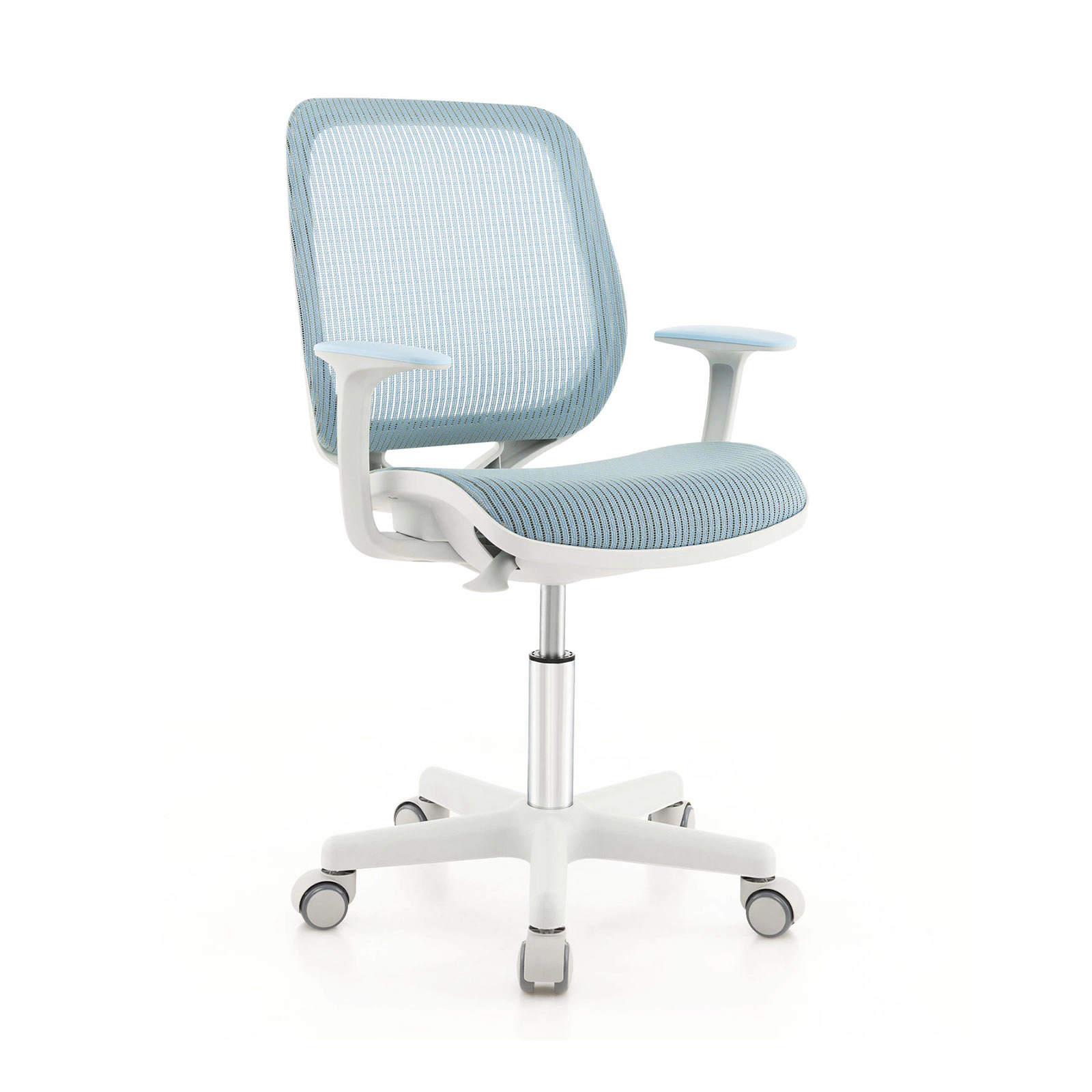 SUGIFT Swivel Mesh Children Computer Chair with Adjustable Height 31.5-36-in Tall 330-lb Capacity Ages 6-15 Blue