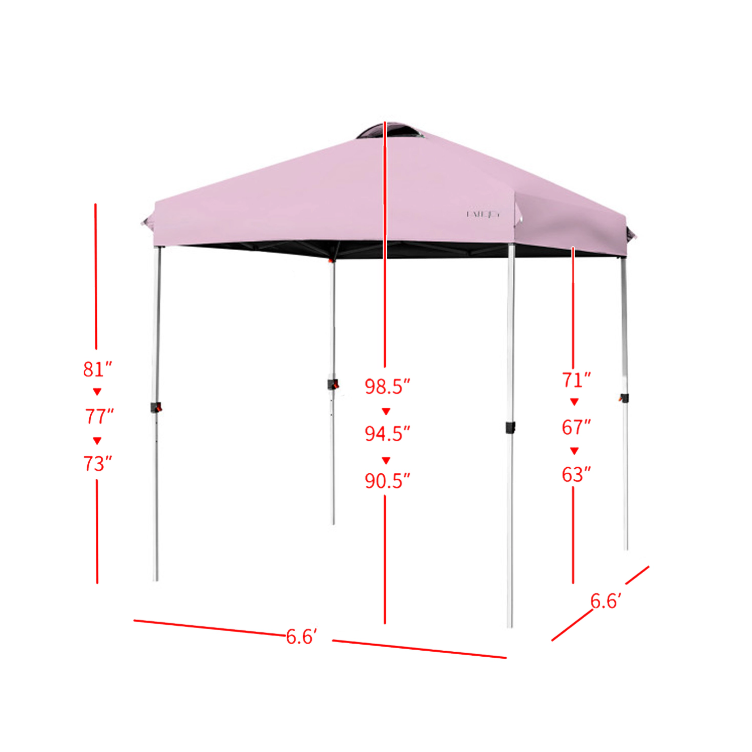 Hivvago Easy Setup Pop-Up Canopy Tent with Rolling Carry Bag