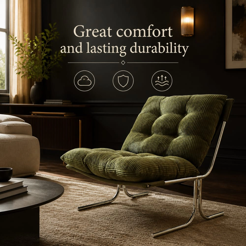 GOODSILO Comfortable Faux Leather Accent Chair