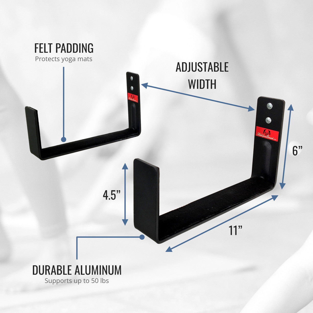 StoreYour Serenity Yoga Mat Display, Minimalist Rack, X-Large