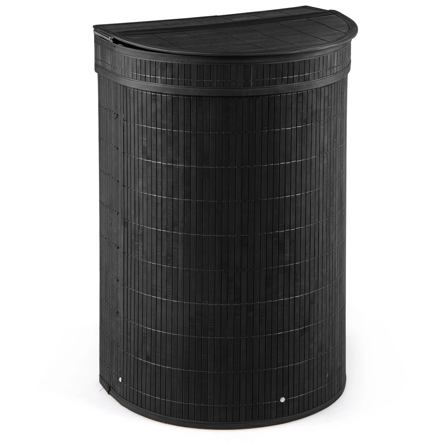 SlickBlue Wicker Clothes Hamper with Removable Bag and Folding Design