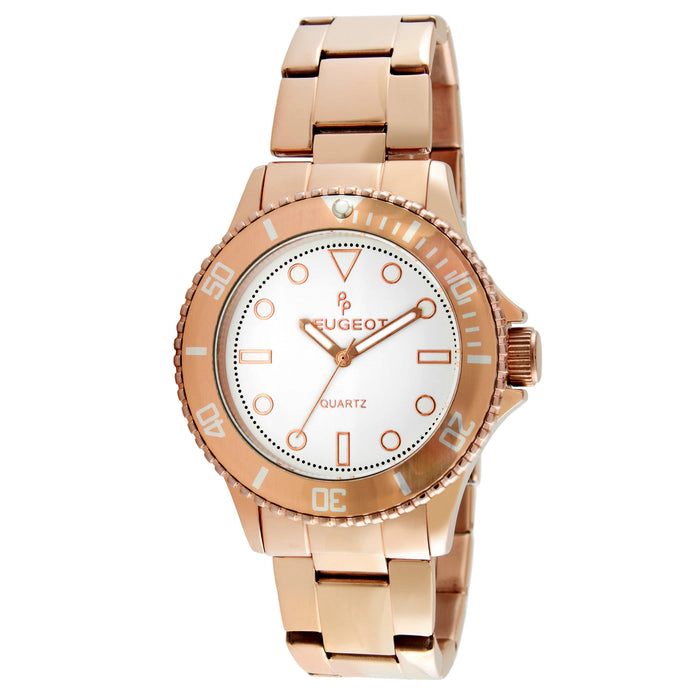 Peugeot Women 36mm Sport Bezel Rose Gold Bracelet Watch