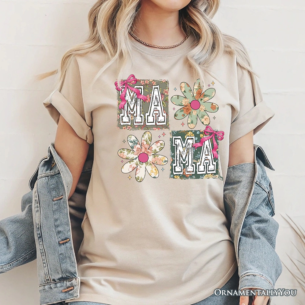 OrnamentallyYou Womens Floral Mama Coquette T-Shirt