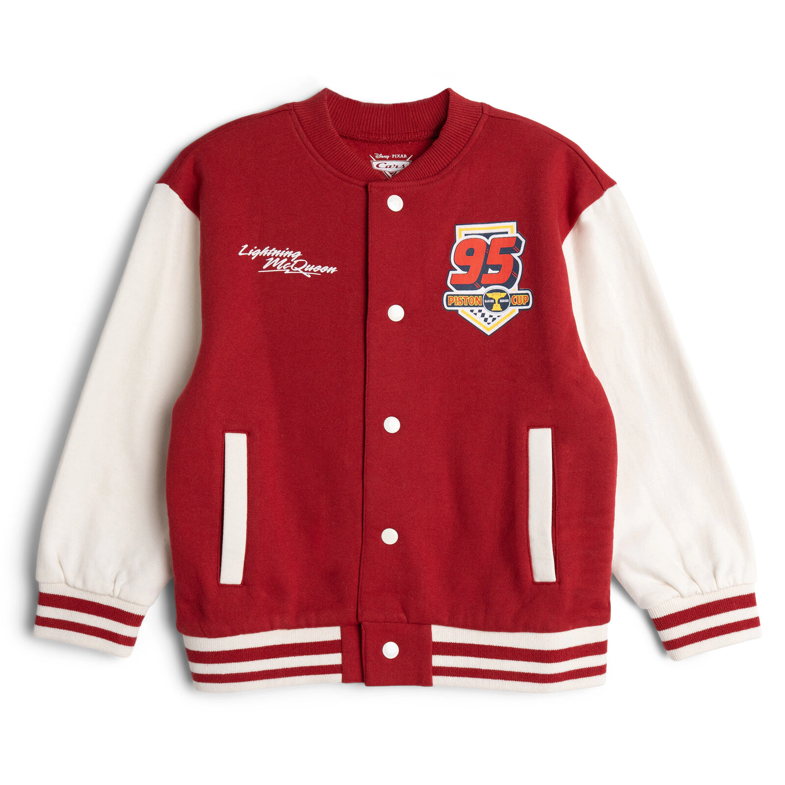 Disney Cars Lightning McQueen Boys' Fleece Varsity Jacket and Pants Set