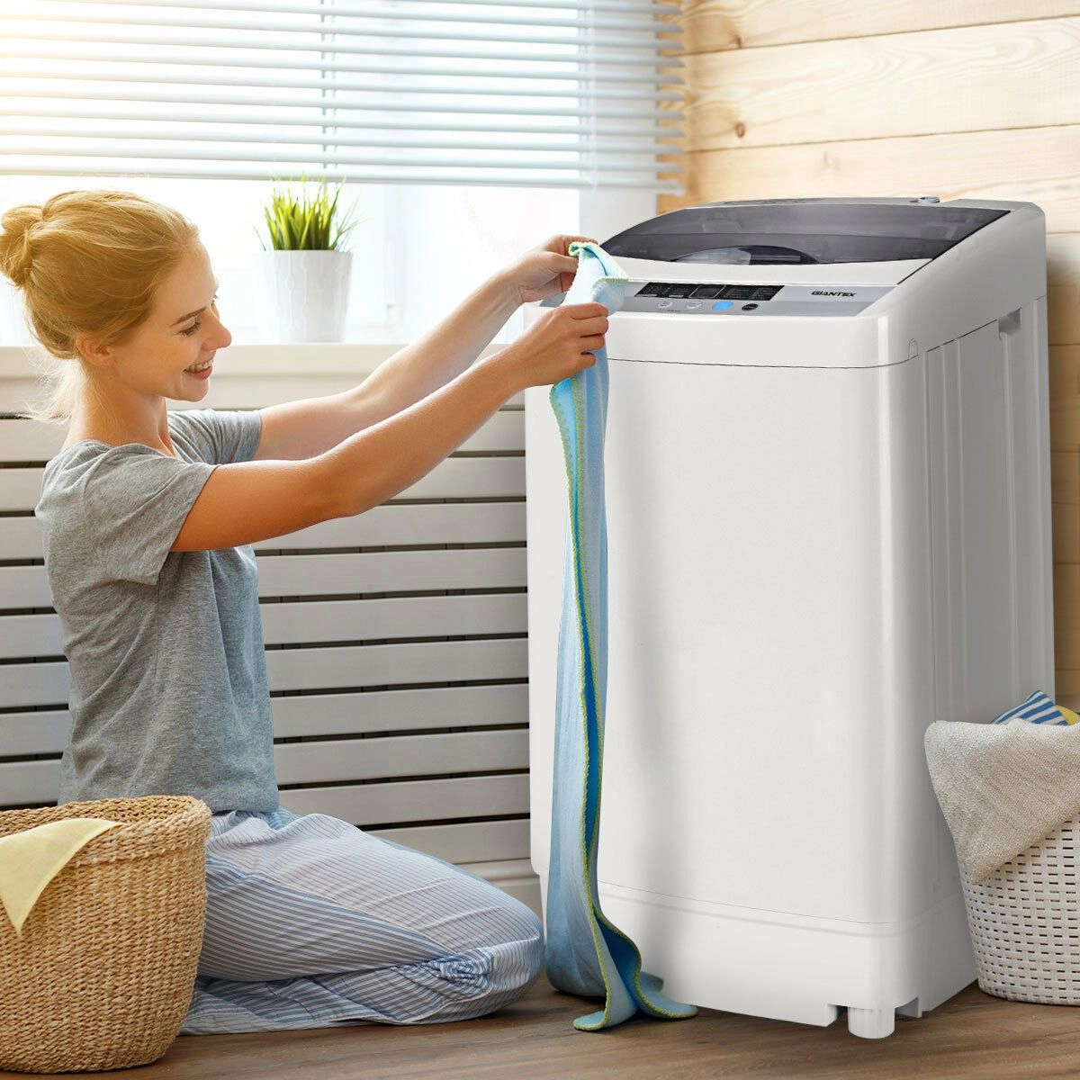 SlickBlue Portable Top Load Washer with Stainless Steel Tub