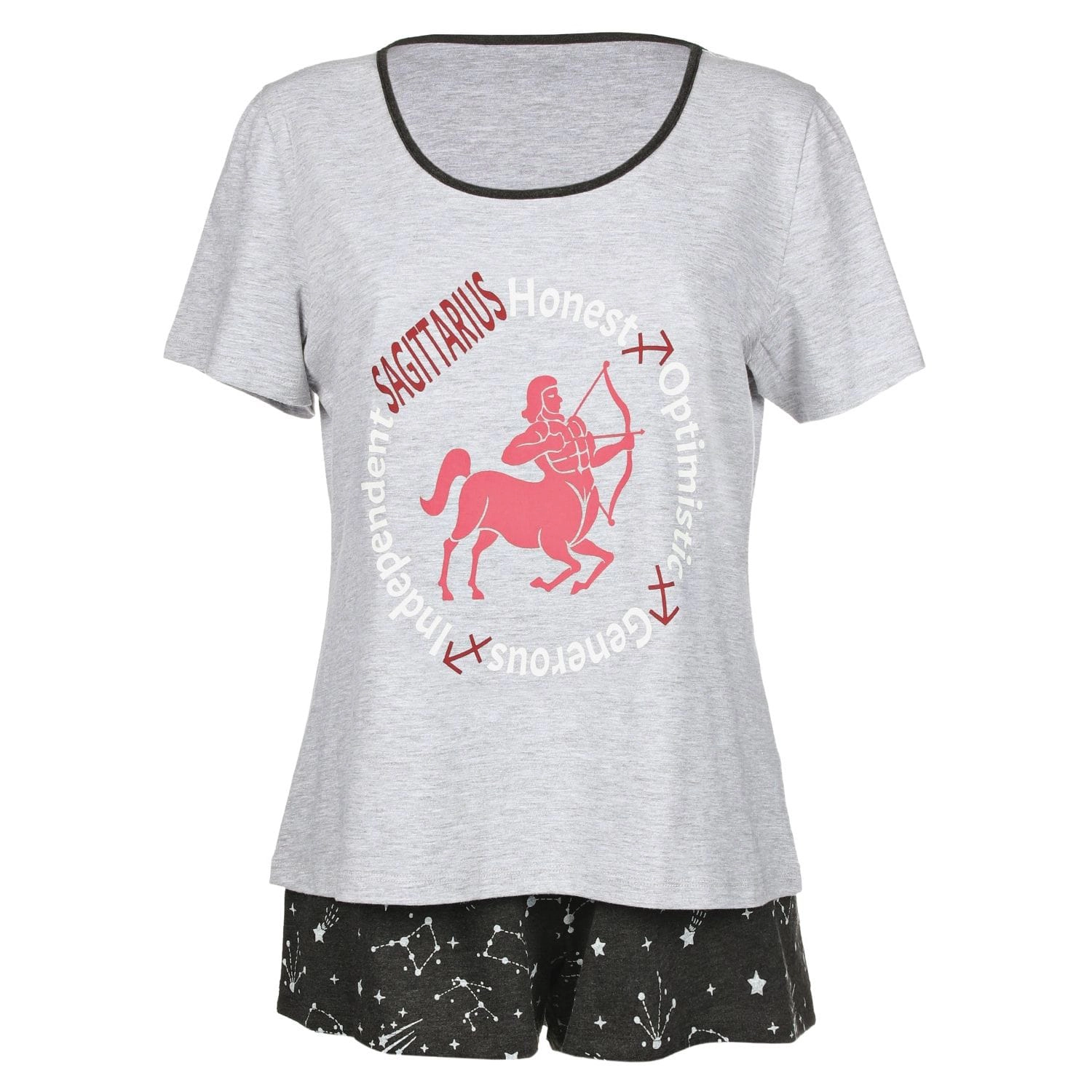MeMoi Women's Sagittarius Zodiac Sign PJ Short Set