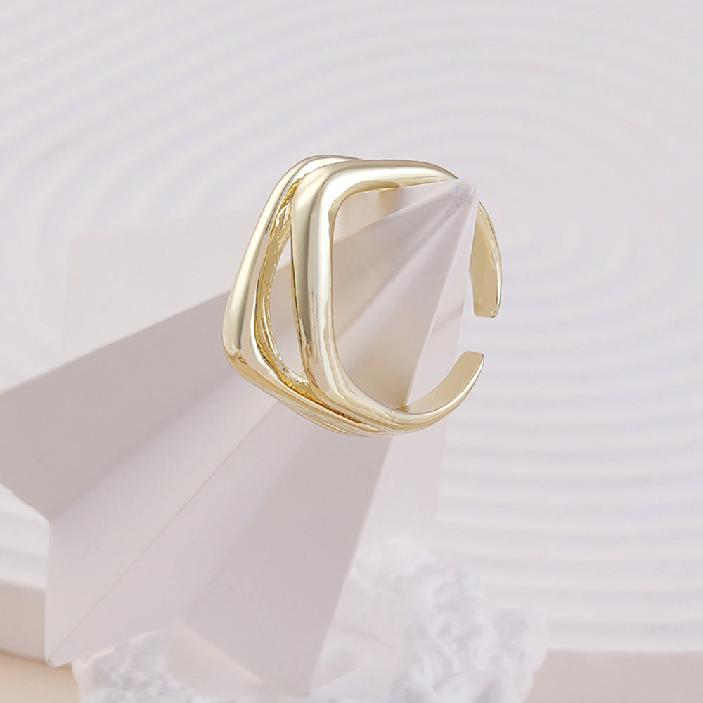 SOHI Women's California Gold the Baroque Statement Ring