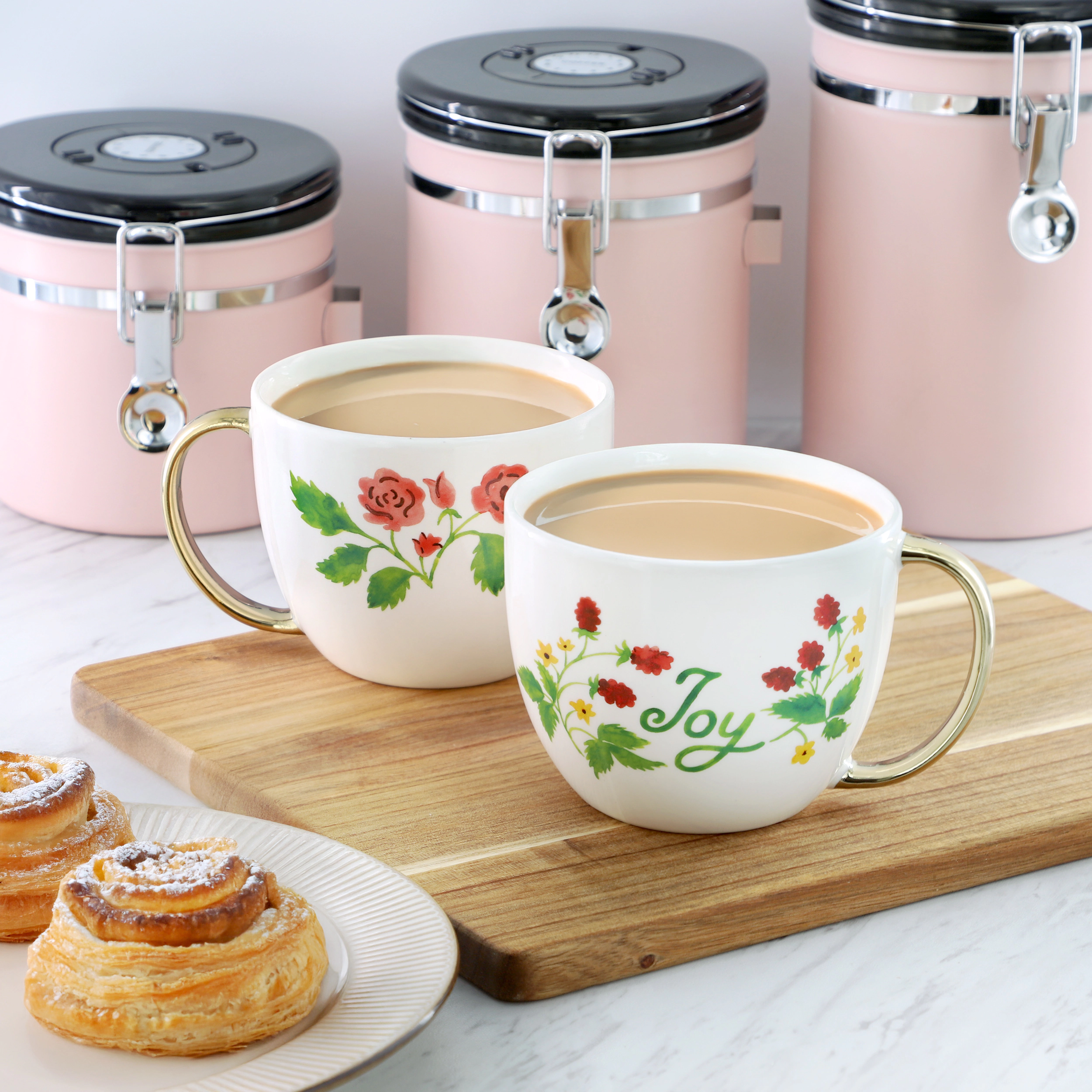 Gibson Home Inspired Gardens 8 Piece 17.5 Ounce Ceramic Assorted Mug Set