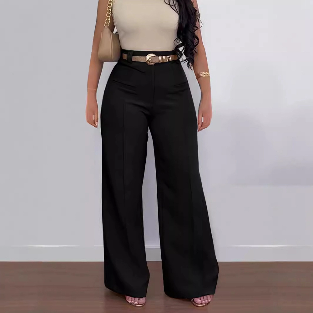 KOJOOIN Women's Wide Leg Dress Pants Tailored Flare Trousers Business Causal Slacks Palazzo