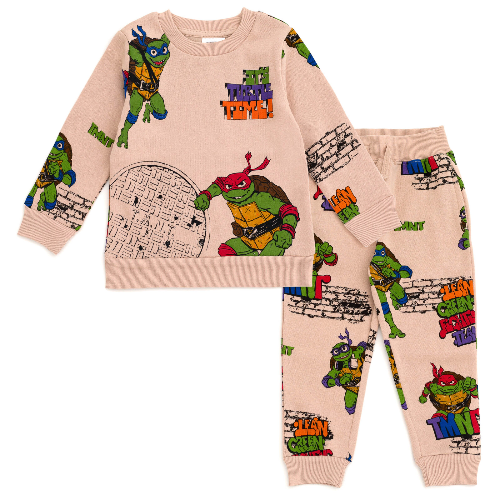 Teenage Mutant Ninja Turtles Boys' 2-Piece Fleece Sweatshirt and Pants Set