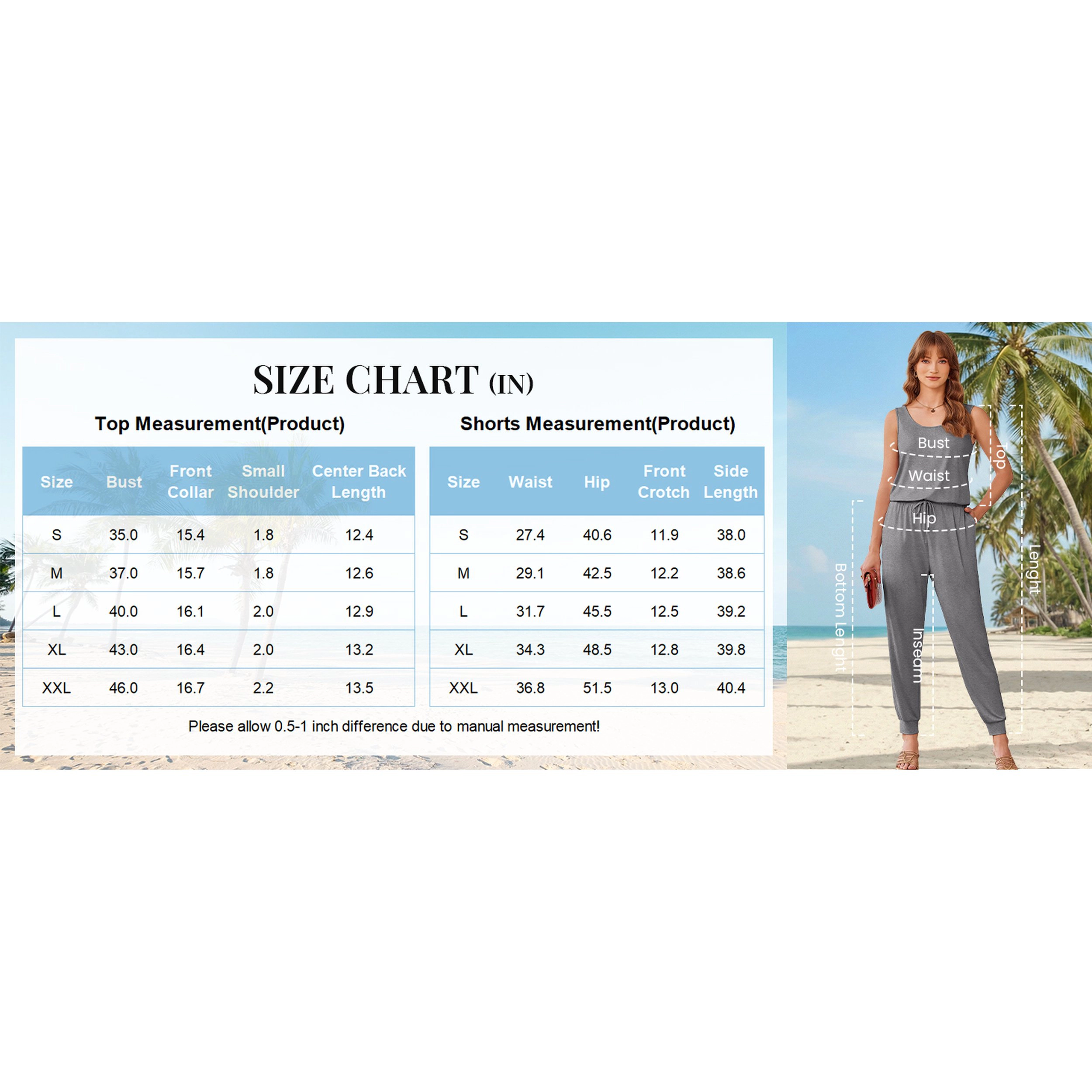 Ekouaer Women's Sleeveless Scoop Neck Tank Top and Jogger Pants Set