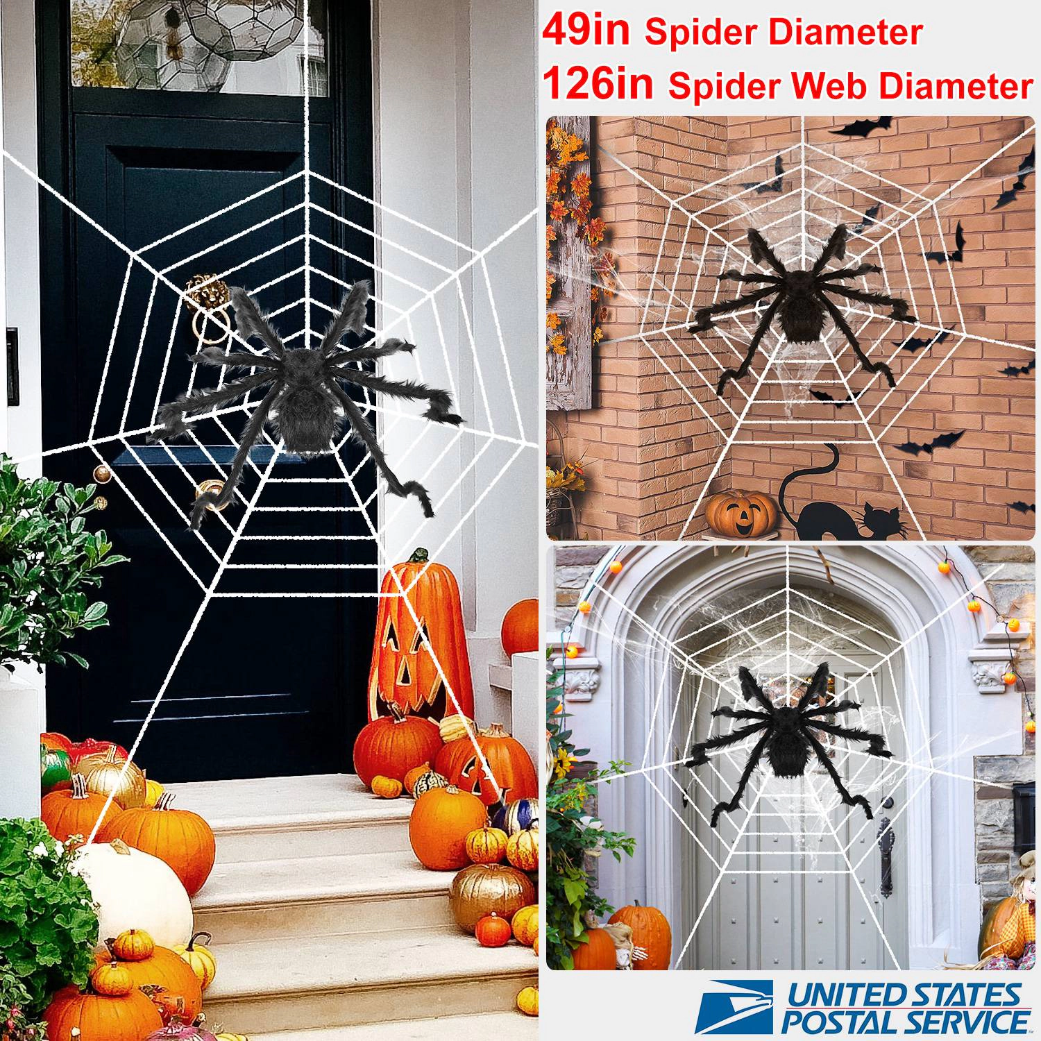 IMounTEK Unisex Poseable Halloween Spider Decoration