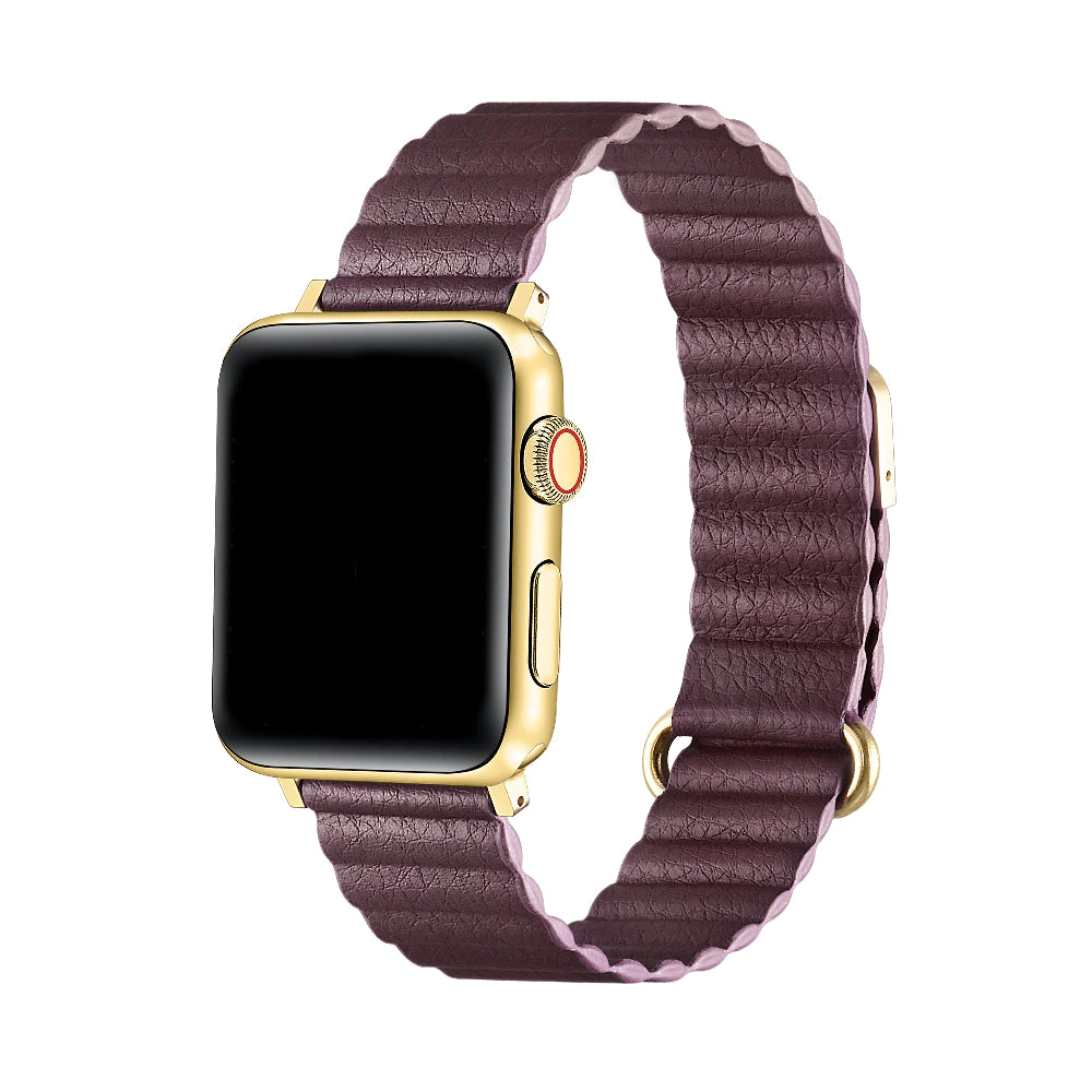 Posh Tech Unisex Dakota Magnetic Leather Band for Apple Watch