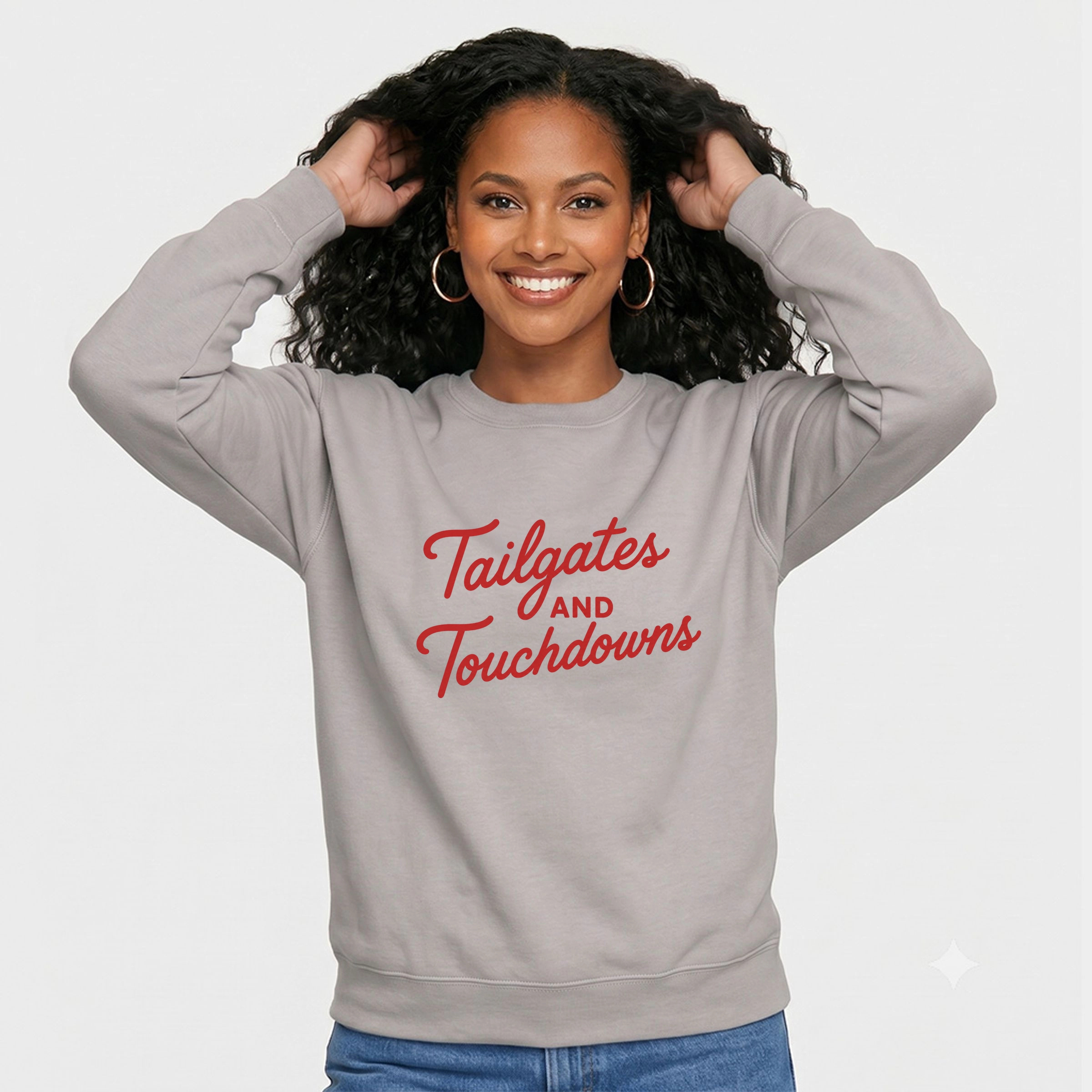 Simply Sage Market - Women's Graphic Sweatshirt Tailgates and Touchdowns