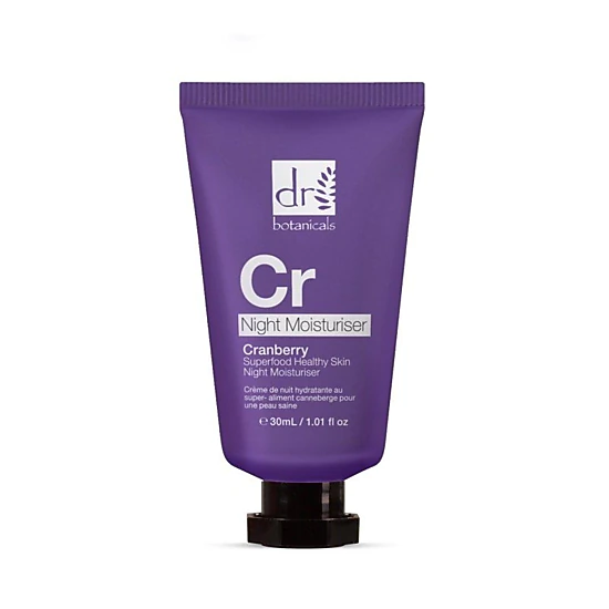 Dr Botanicals Cranberry Superfood Night Moisturiser 30ml - Anti-Aging Hydrating Night Cream