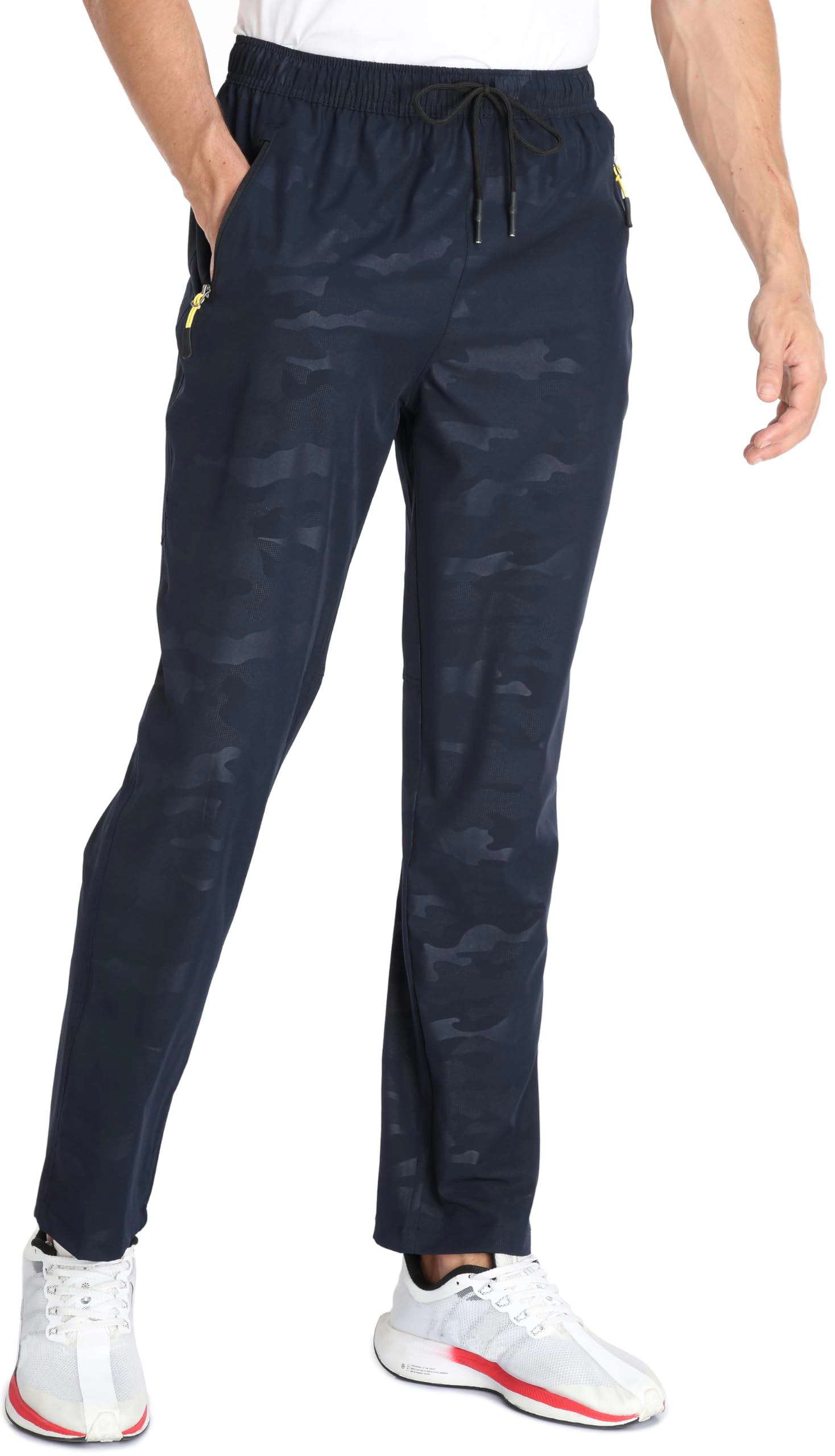 PIGFDK Men's Water Resistant Quick Dry Hiking Pants Lightweight Stretch Outdoor With Zipper Pockets