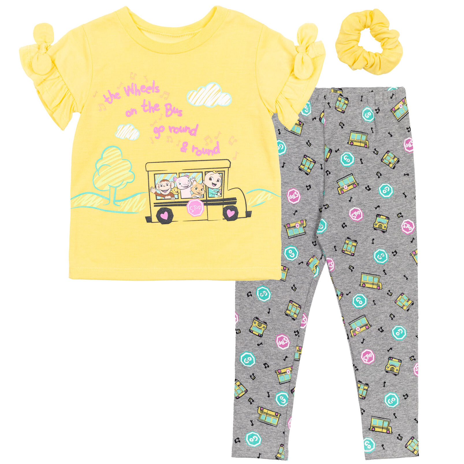 Cocomelon Girls' Glitter T-Shirt and Leggings Set