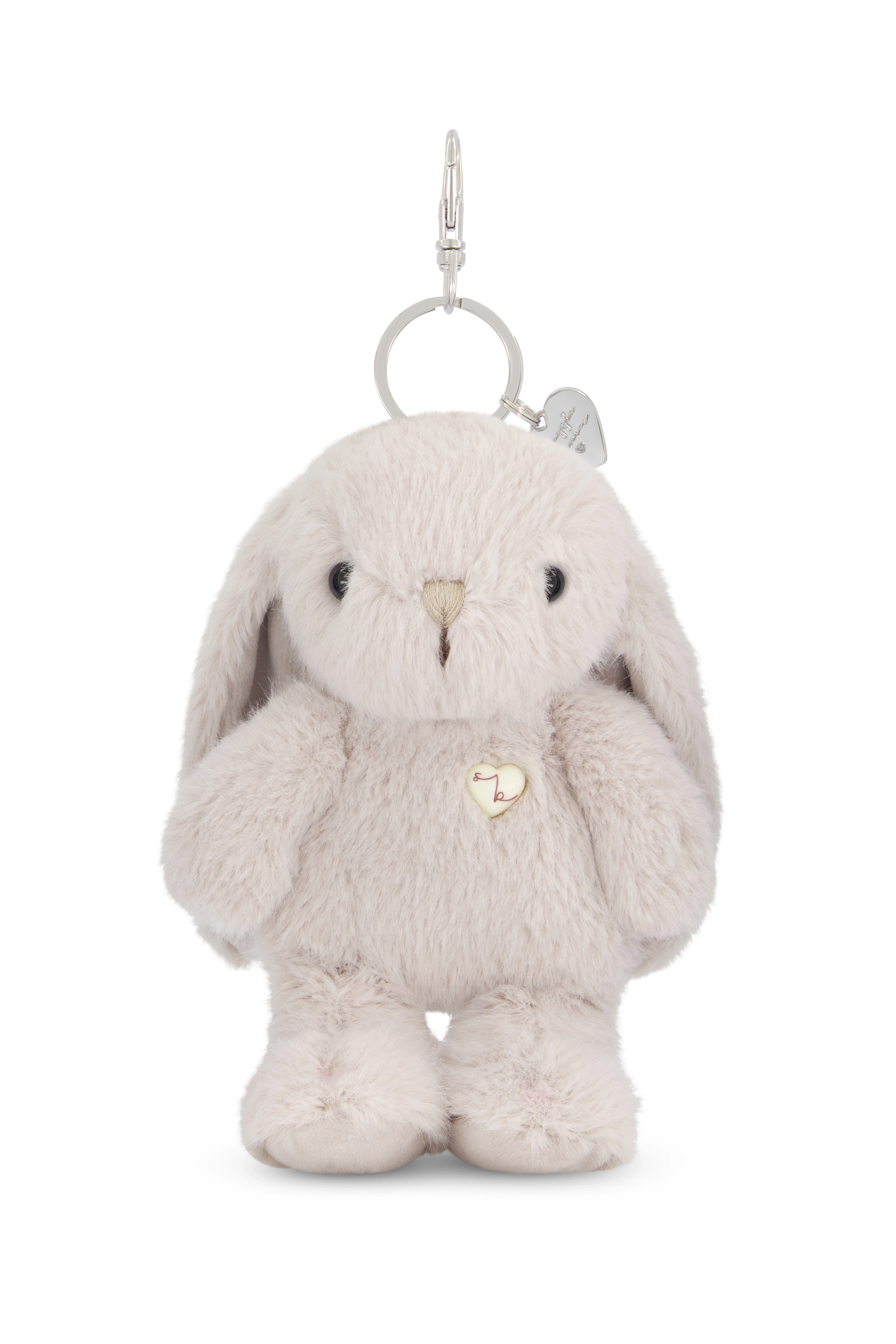 Snuggle Bunnies Penelope 6" Plush Bunny Keychain with Metal Swivel Clip