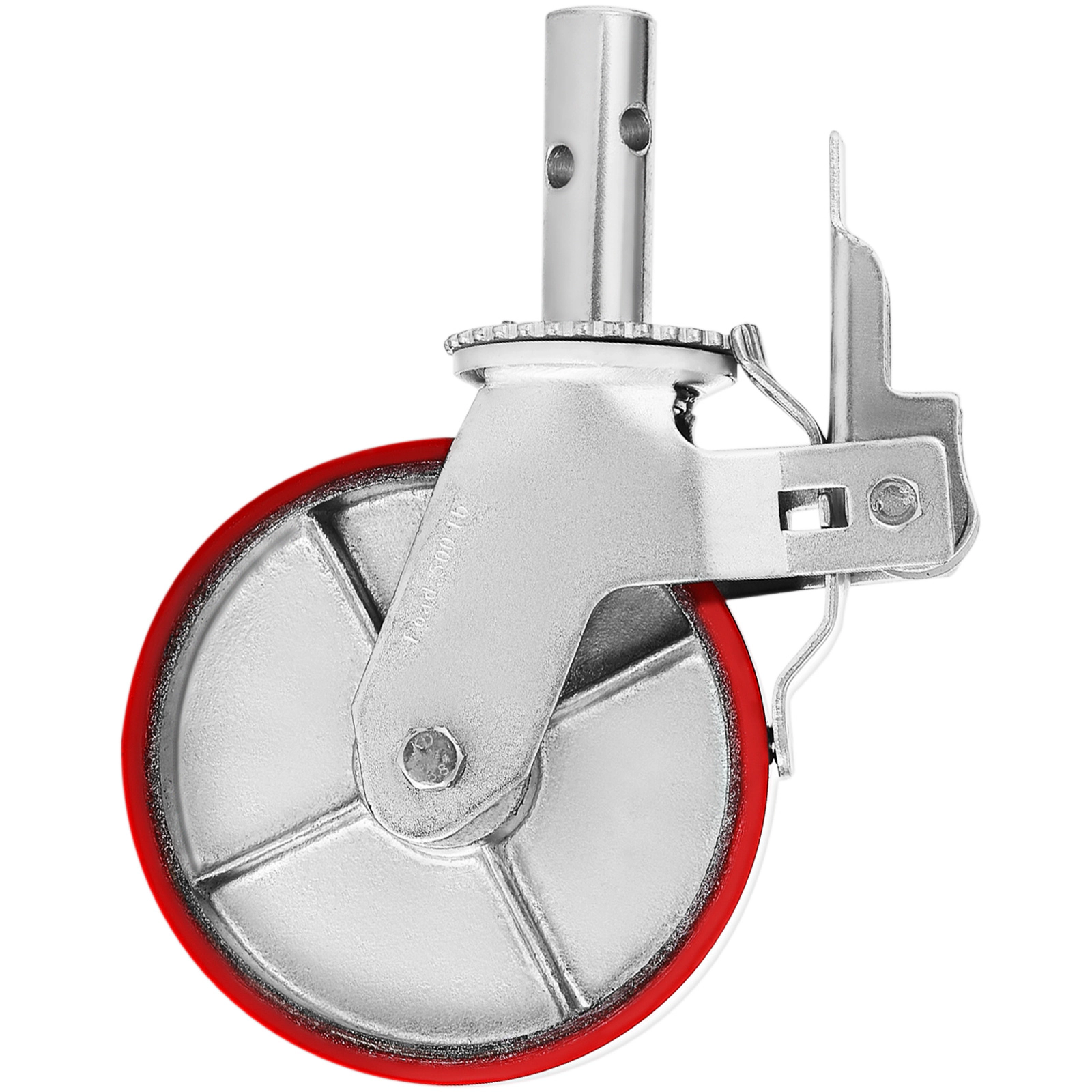 HONGGE Heavy Duty 8-Inch Scaffolding Casters, 4-Pack with Locking Brake, Polyurethane Wheels, 4400 lbs Capacity