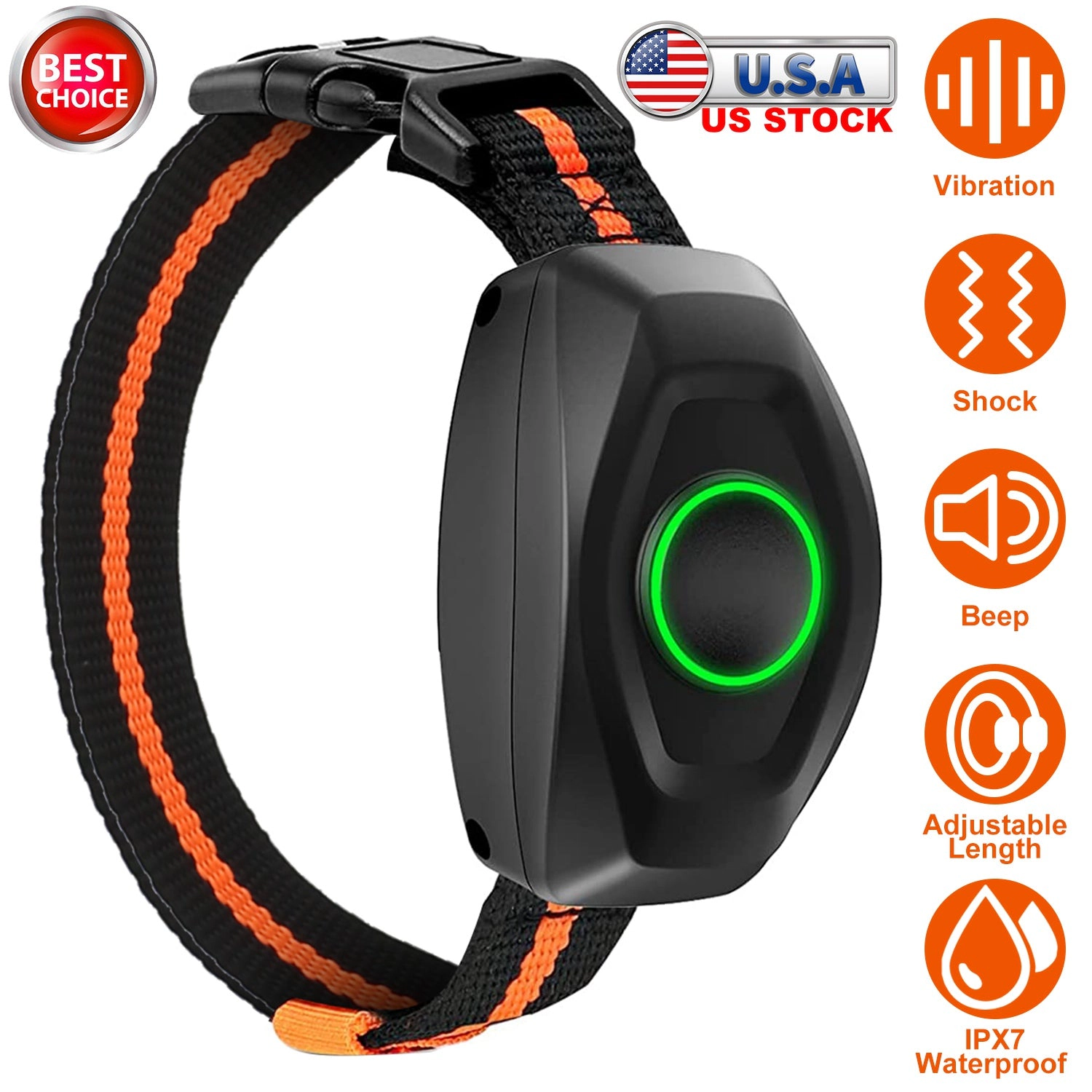 GBruno IPX7 Waterproof Rechargeable Dog Training Collar