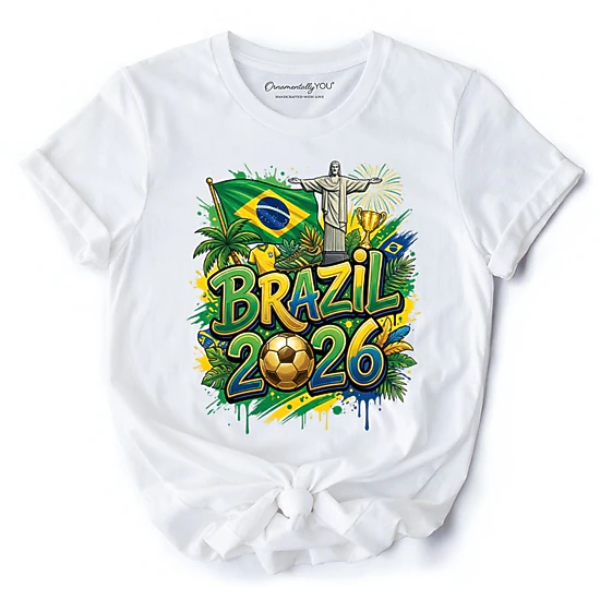 OrnamentallyYou Unisex Brazil 2026 Soccer Cup Global Championship T-Shirt