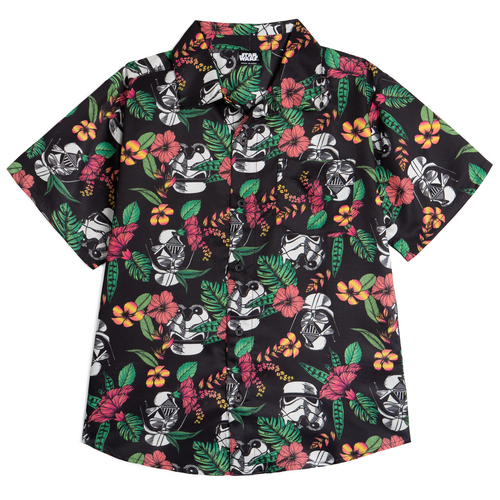 Star Wars Boys' Hawaiian Button Down Shirt