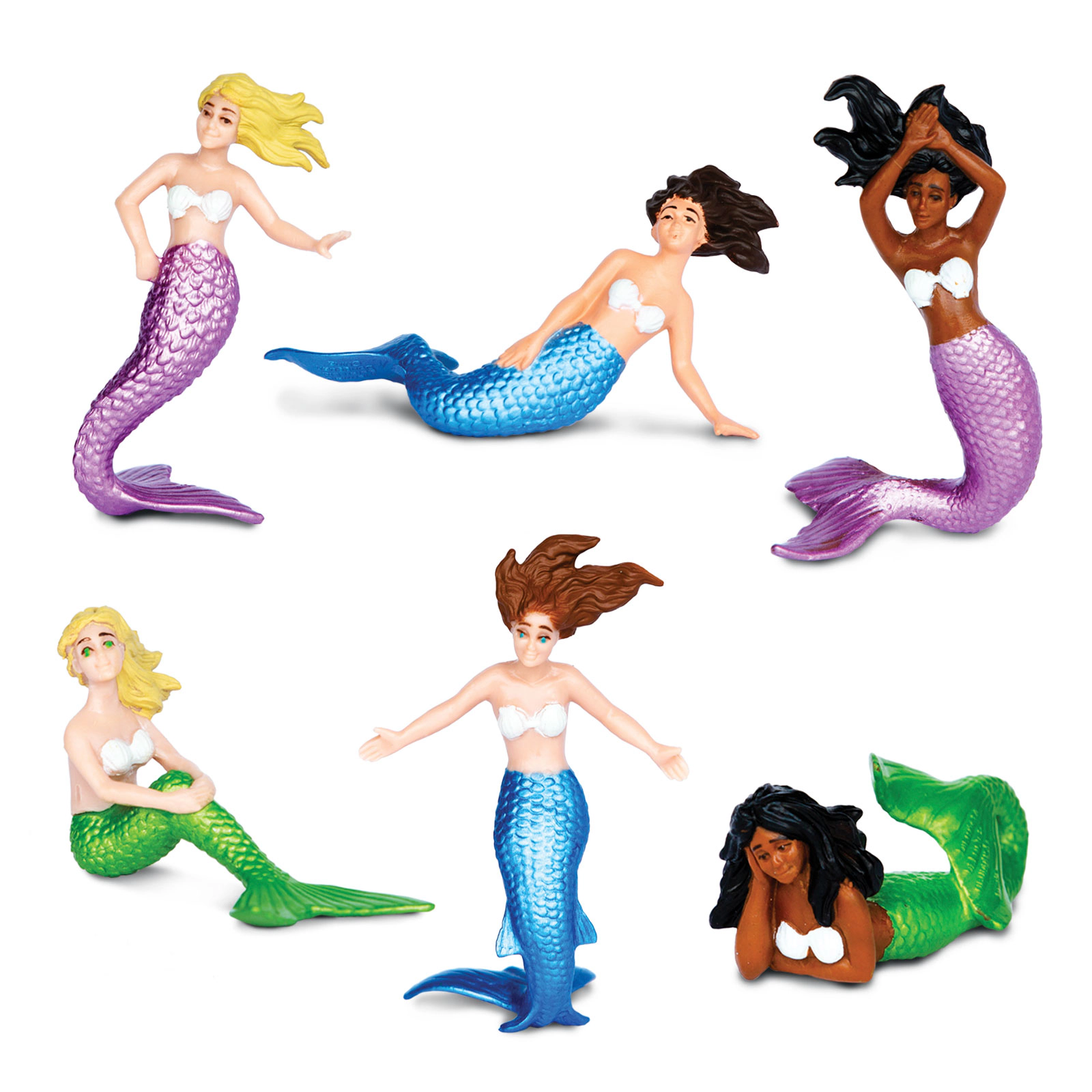 Safari Ltd. - Mini Mermaids Designer TOOB - contains 6 Mini Figurines