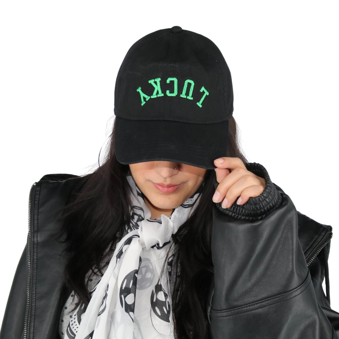 CTM® Unisex Lucky Upside Down Embroidered Baseball Cap