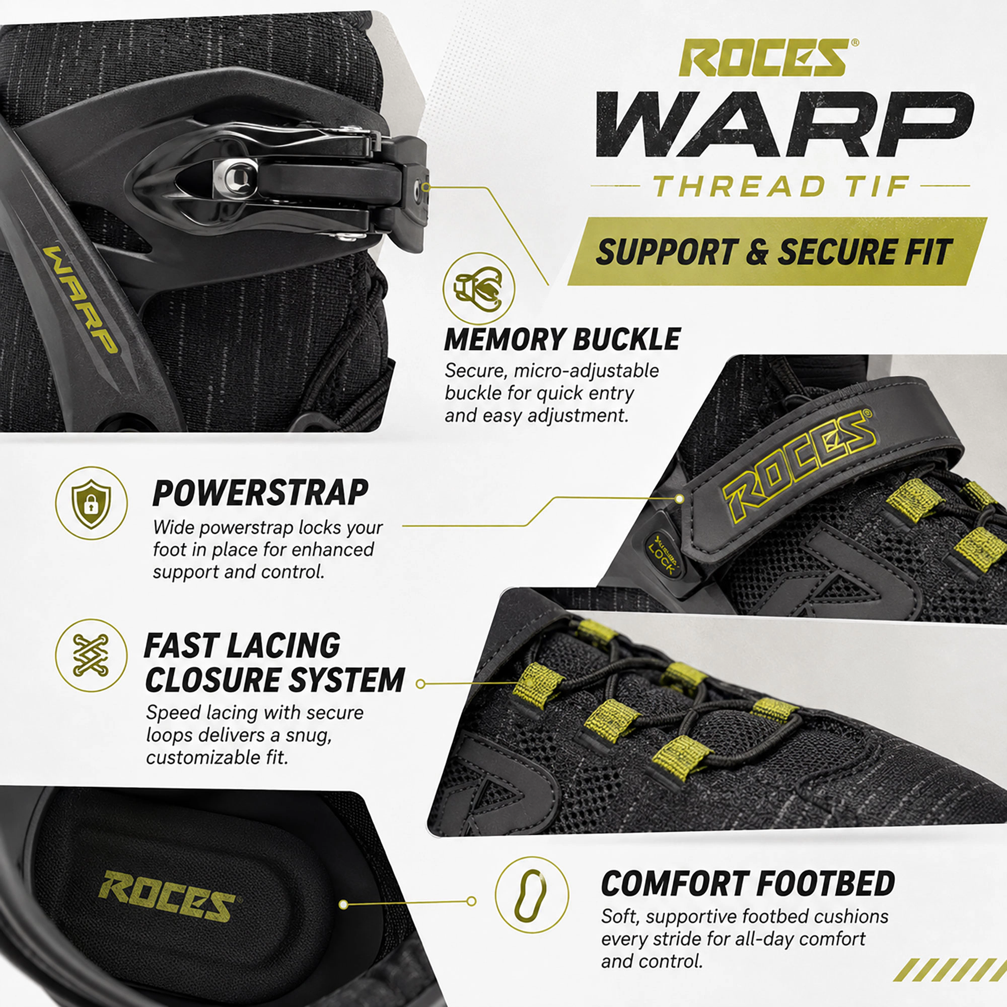 Roces Warp Thread TIF Mens Inline Skates