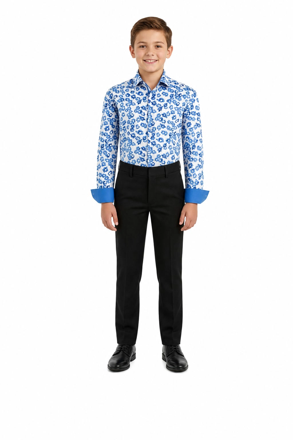 Elie Balleh Boys Slim Fit Floral Button-Down Shirt
