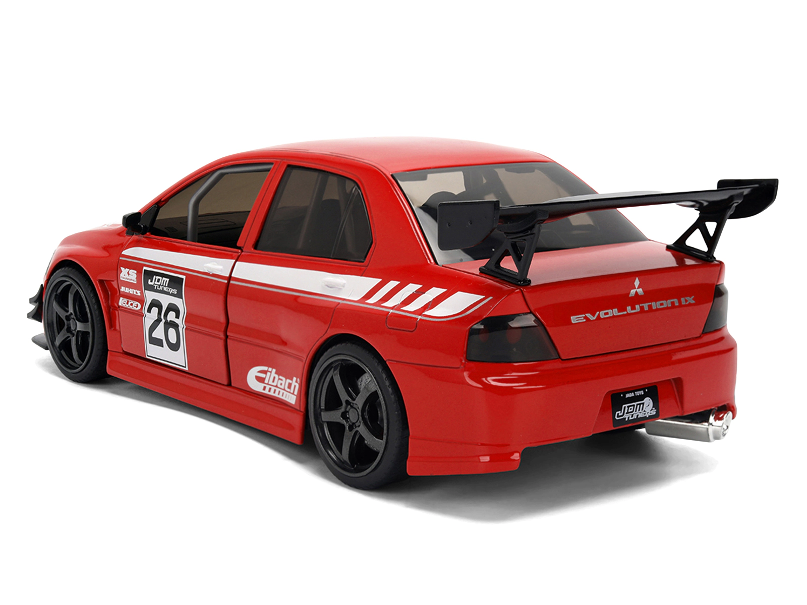 Jada Collectible 2006 Mitsubishi Lancer Evolution Ix Rhd (Right Hand Drive) #26 Red With White Graphics "Jdm Tuners"