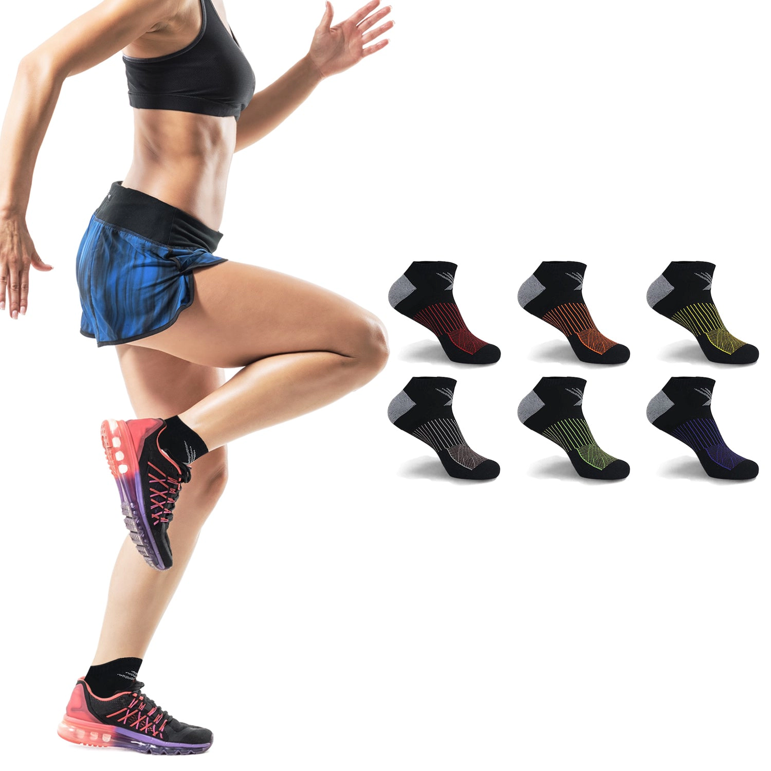 Extreme Fit Compression Socks - Ankle High For Running