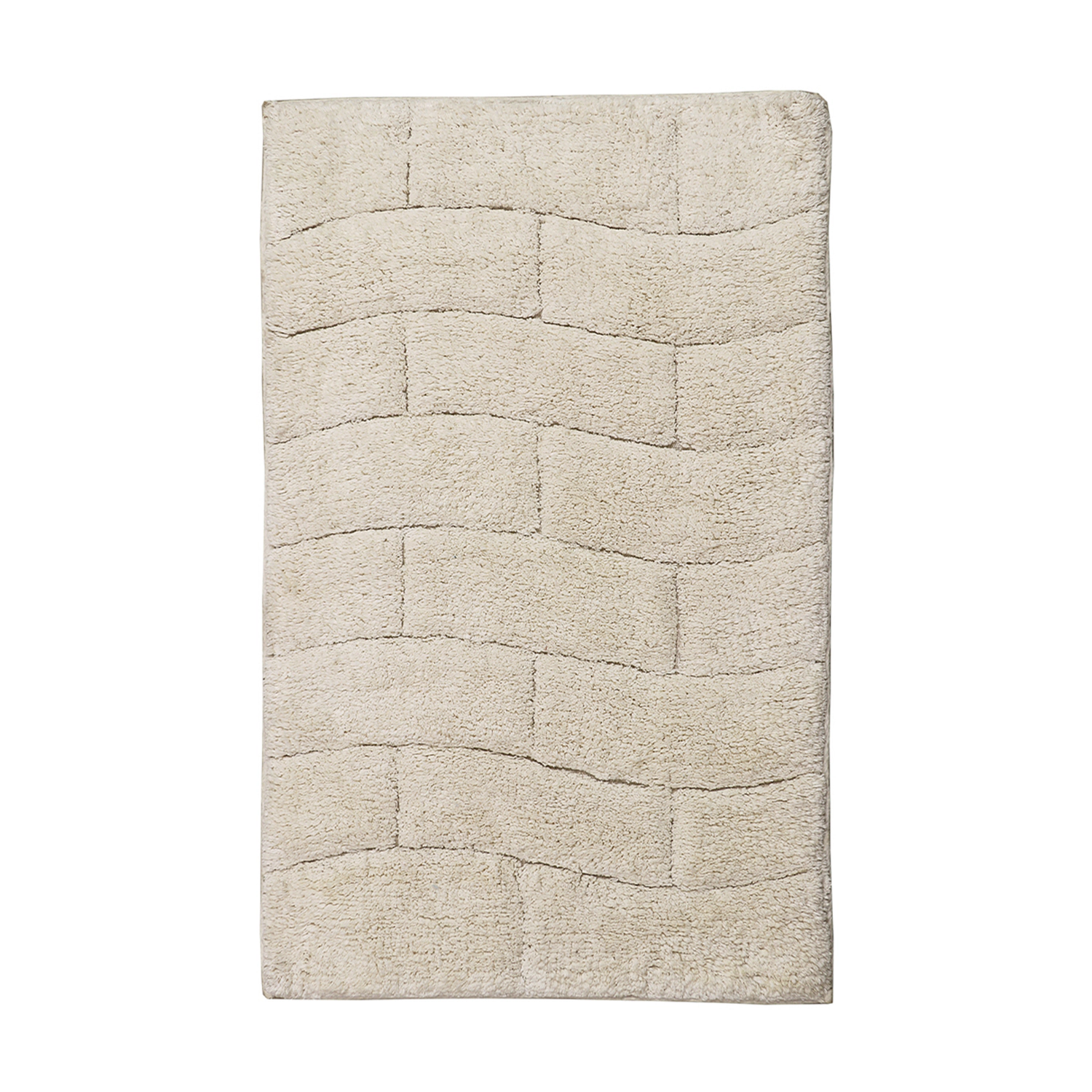 Knightsbridge Stylish And Comfortable All Season Traditional New Tile Design Cotton Bath Rug 24" X 40