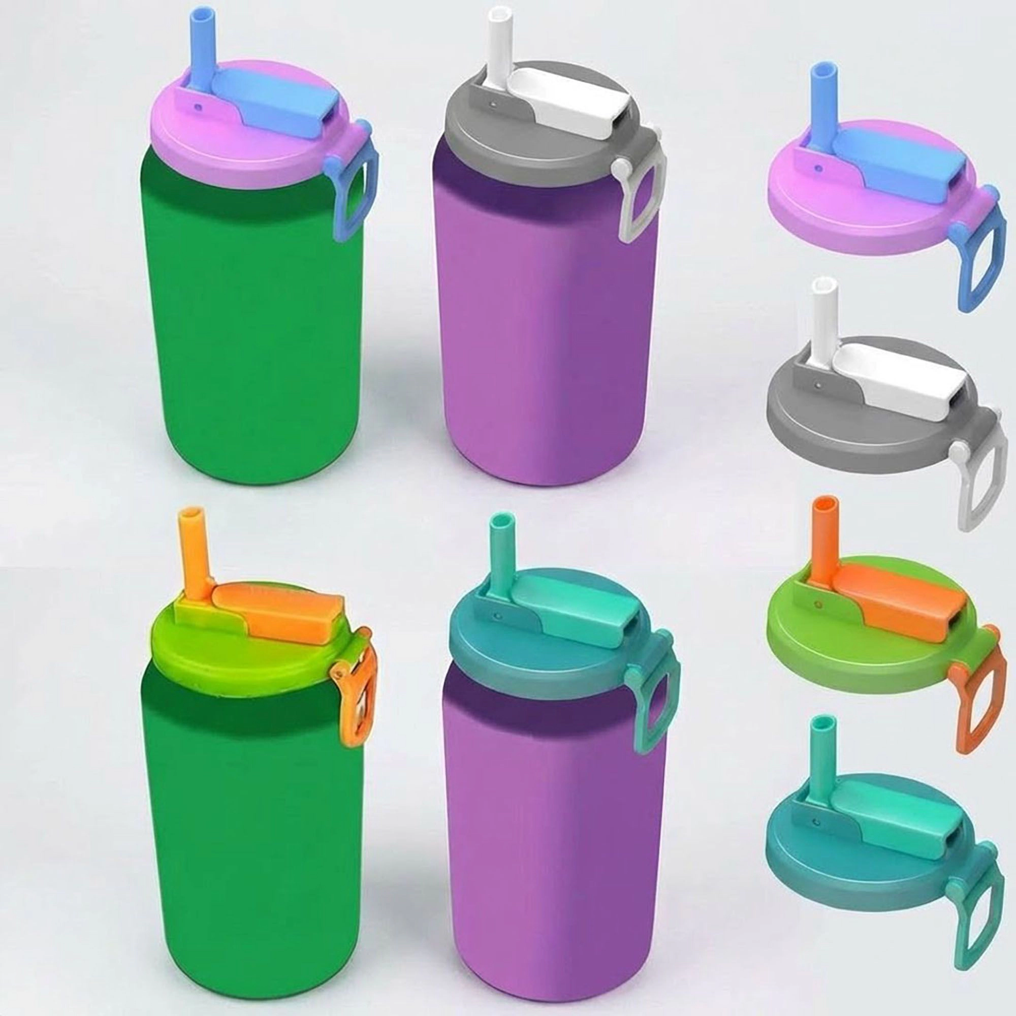 Alilang Women Replacement Straw Lid with Flip Top and Carry Handle Compatible with Tumblers and Water Bottles