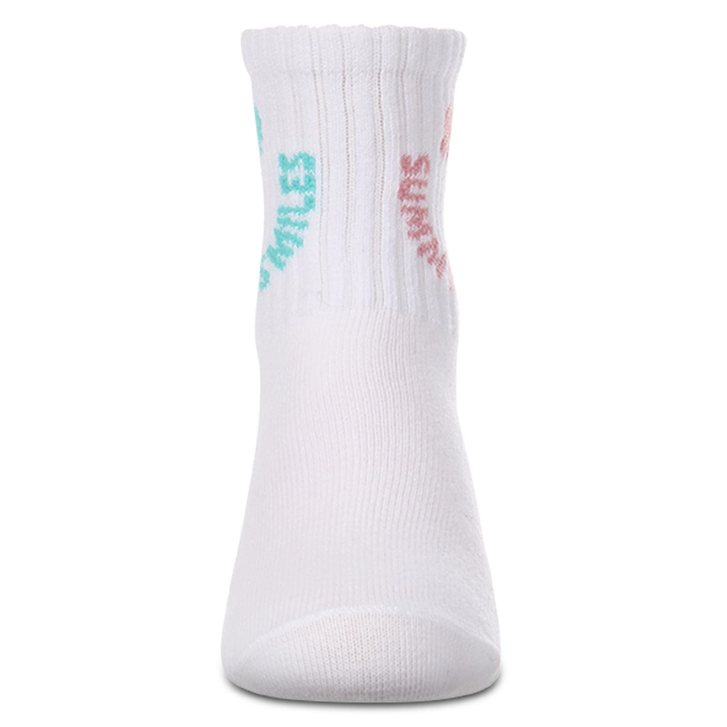 Memoi Girls "Summer Smiles" Cotton Blend Novelty Crew Sock