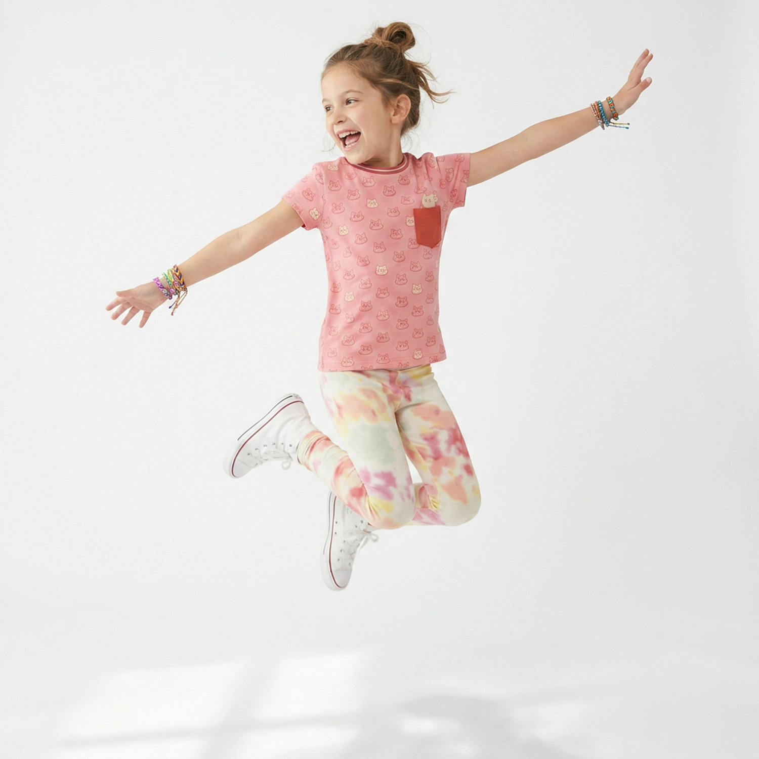 Rockets of Awesome Peeking Kitty Tee for Girls